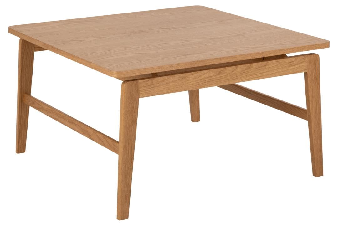 ACT NORDIC Essex soffbord, fyrkantigt - UV-lackerad ekfaner och NC-lackerad ek (80x80)