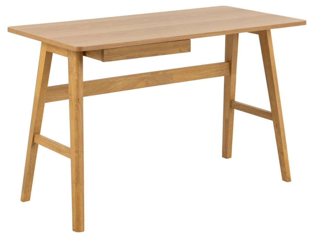 ACT NORDIC Barnett skrivbord, m. 1 låda - matt ekfaner/mattbetsad ek akryllack gummiträ (120x60)