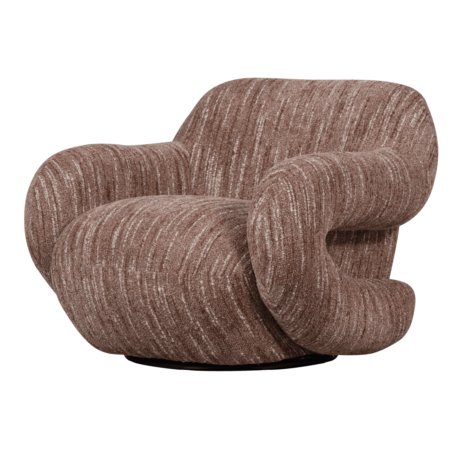WOOOD FOLKE FÅTÖLJ CHENILLE GAMMEL ROSA MELANGE