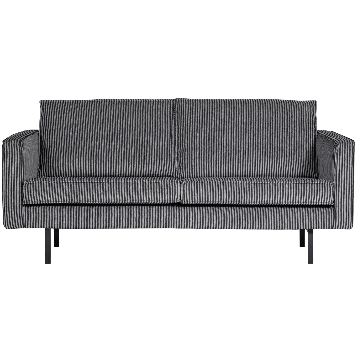 WOOOD RODEO 2,5-sits soffa med ränder, svart/grå