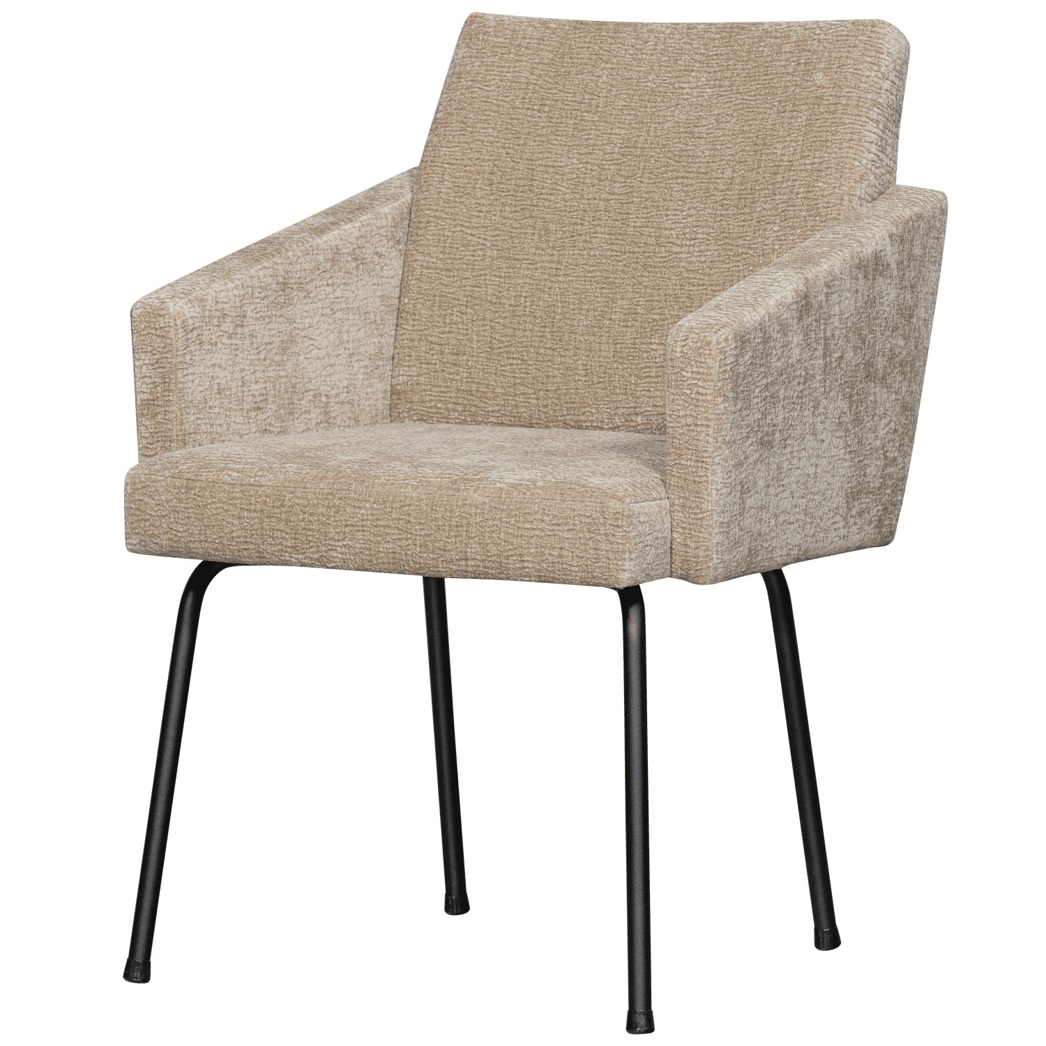 WOOOD MOUNT MATSSTOL MED ARMSTÖD 3D CHENILLE SAND