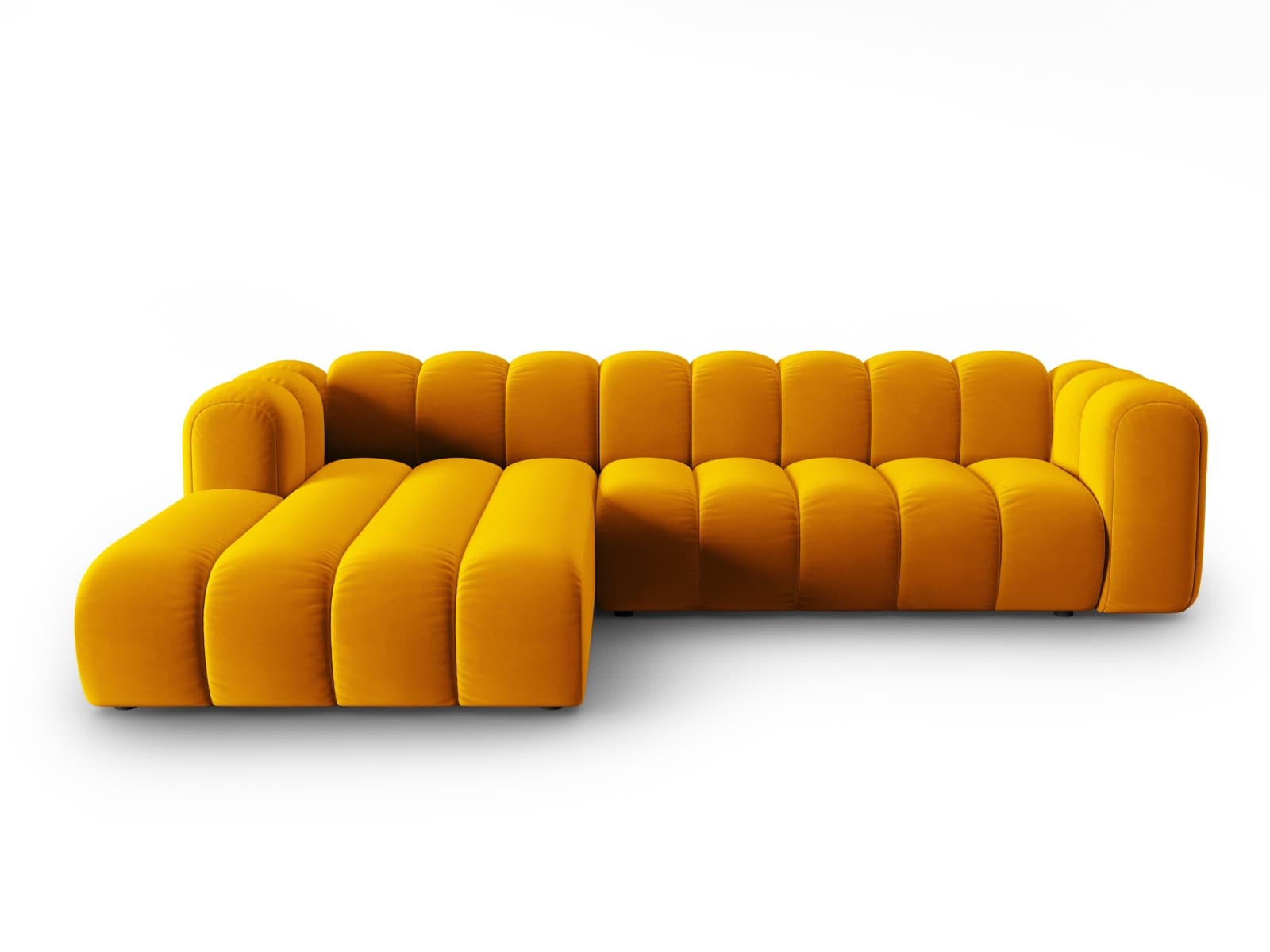 MICADONI  Modulär hörnsoffa i sammet, vänster, "Lupin", 4-sits, 288x175x70