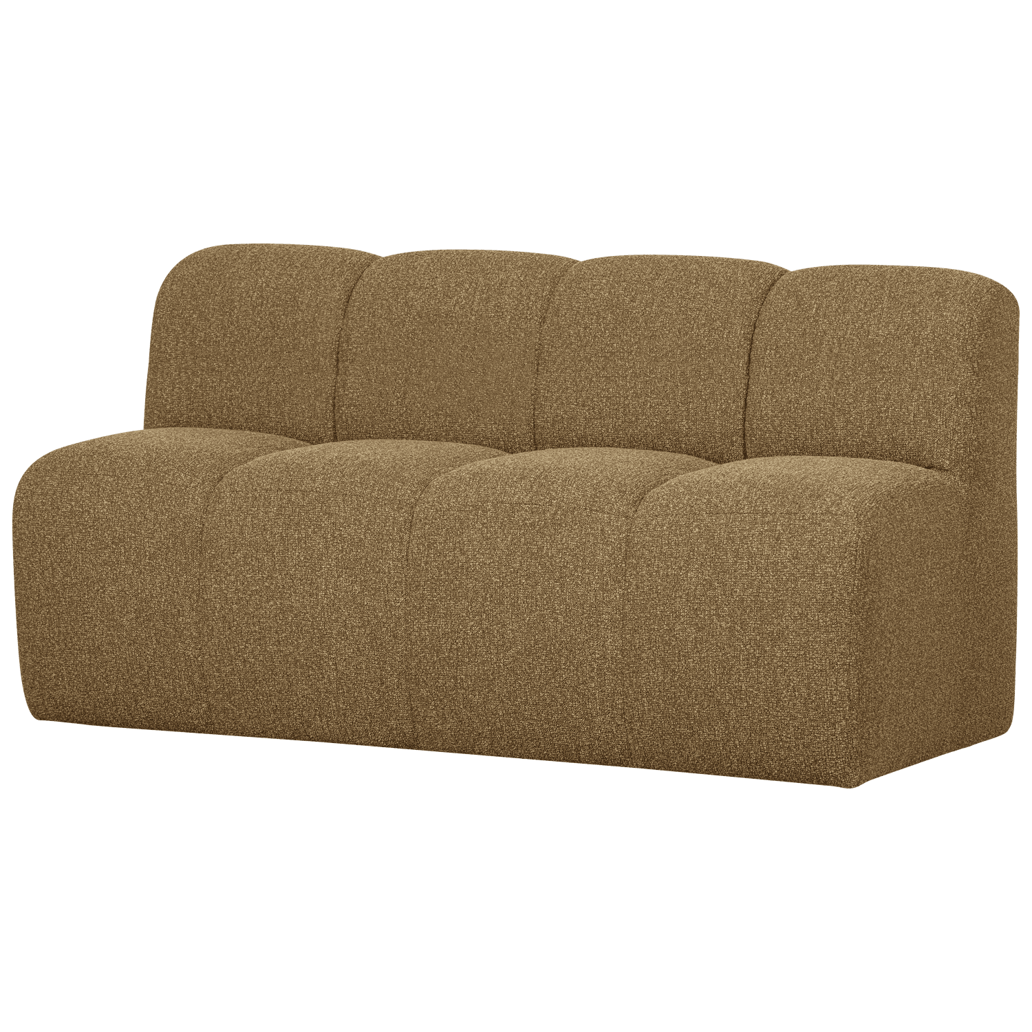 WOOOD MOJO MATBÄNK 164 CM RYGGSTÖD BOUCLE GUL/BRUN MELANGE