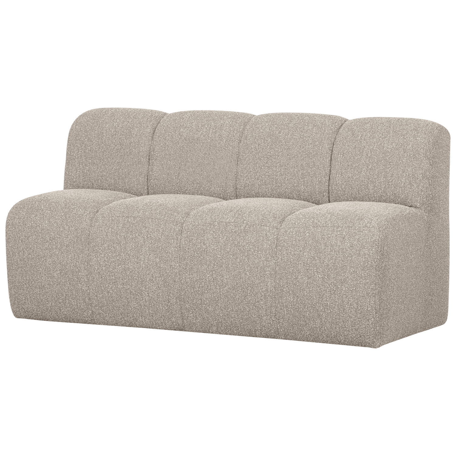 WOOOD MOJO MATBÄNK 164 CM MED RYGGSTÖD BOUCLE BEIGE MELANGE