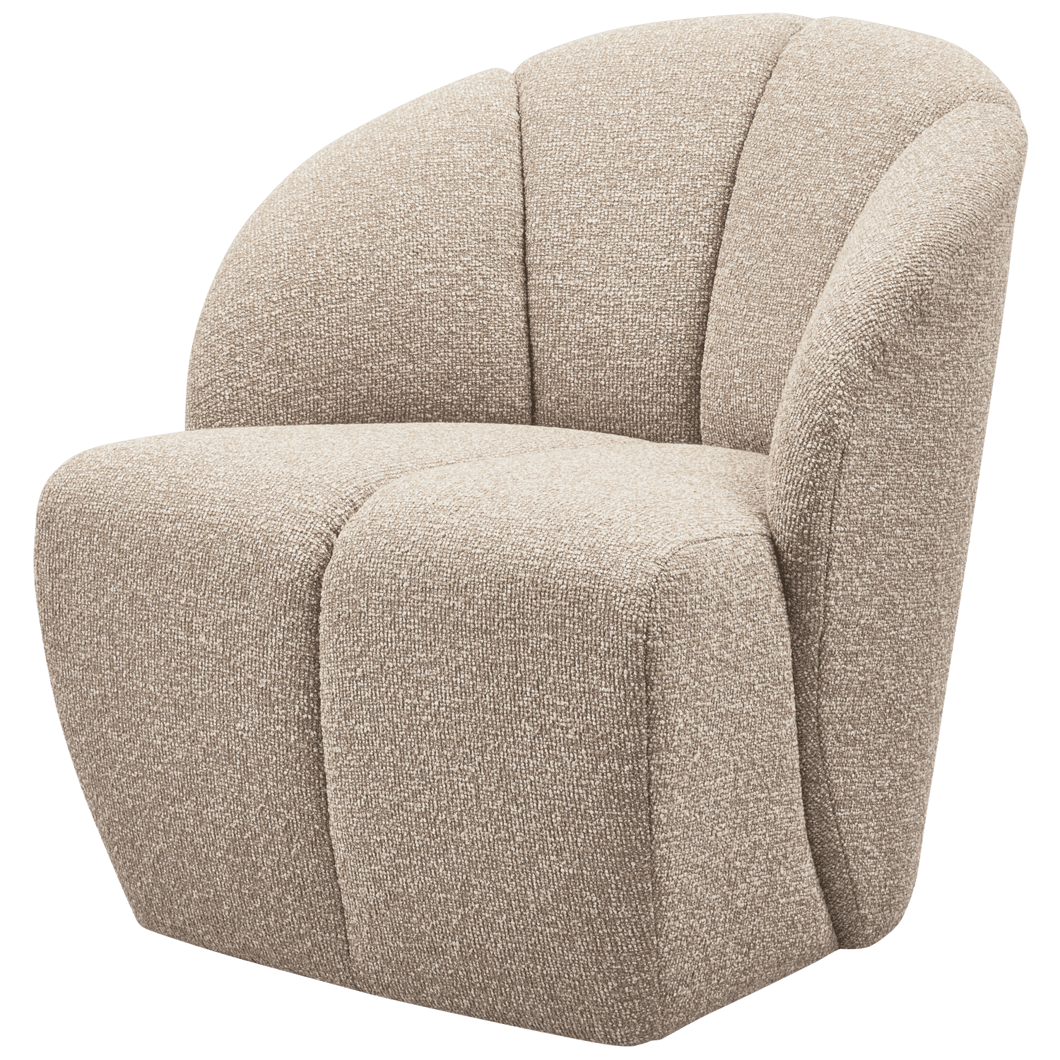 WOOOD MOJO SNURRFÅTÖLJ BOUCLE BEIGE MELANGE