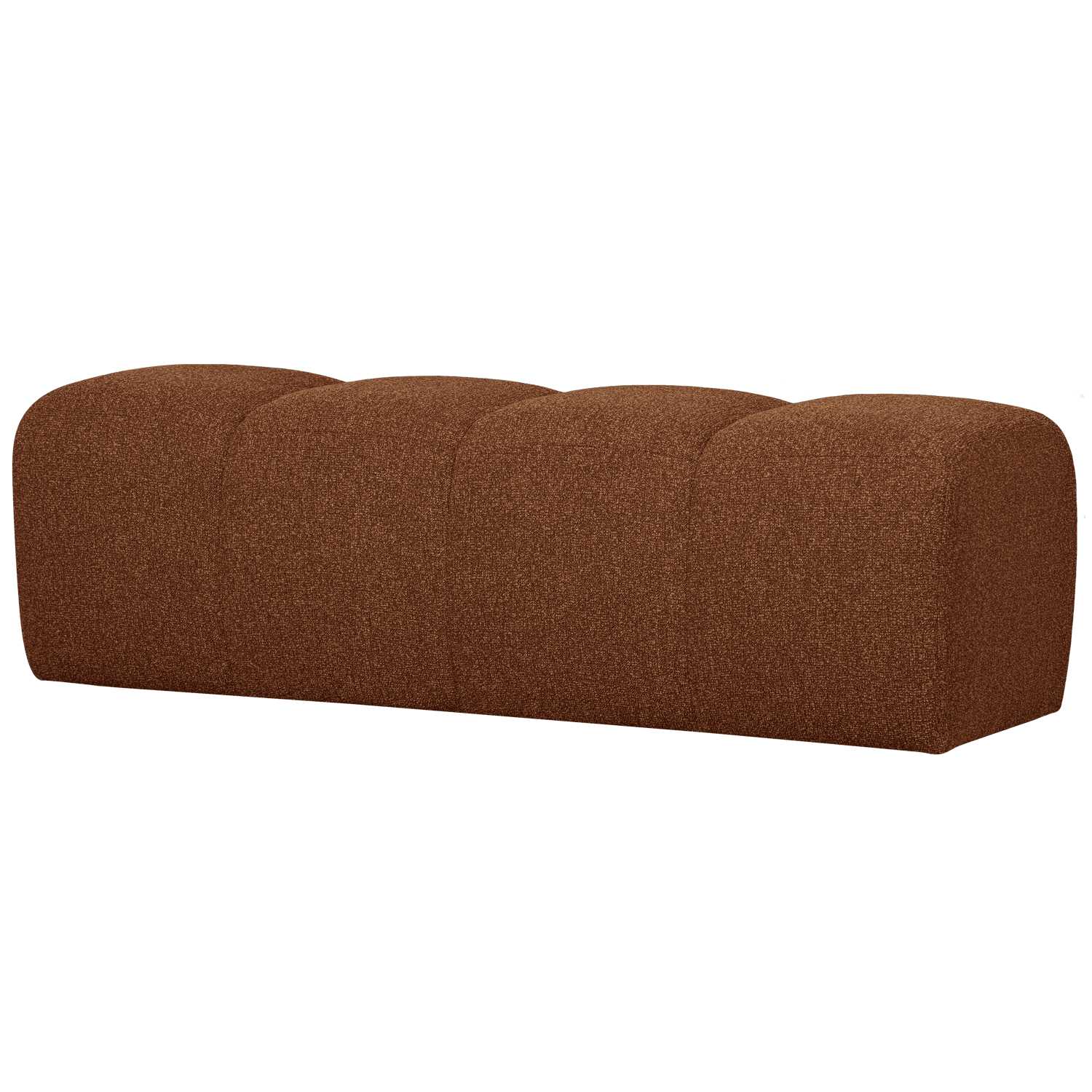 WOOOD MOJO MATBÄNK 164 CM BOUCLE RUSTISK BRUN MELANGE