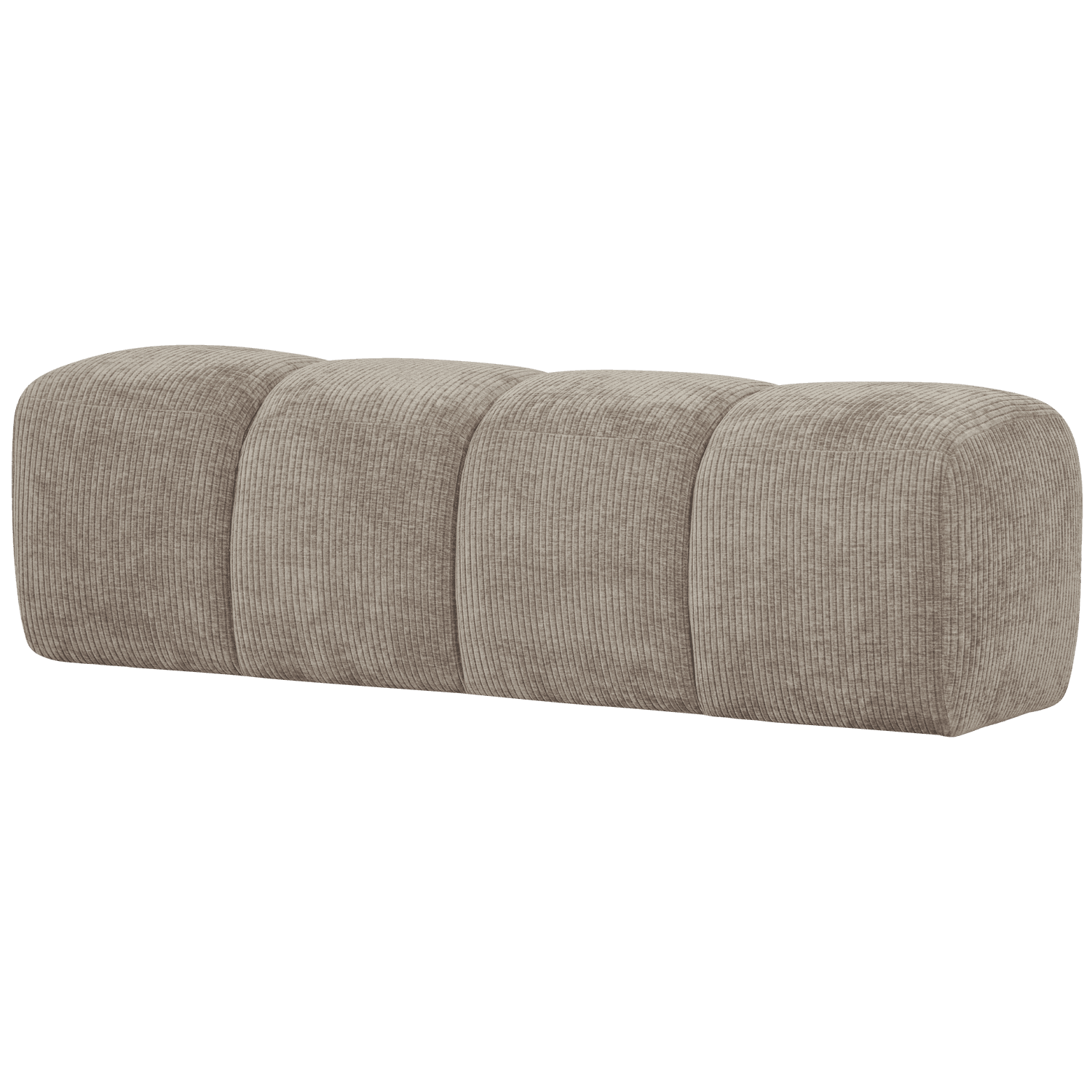 WOOOD MOJO MATBÄNK 164 CM VÄVT RIBBT TYG MÖRK SAND