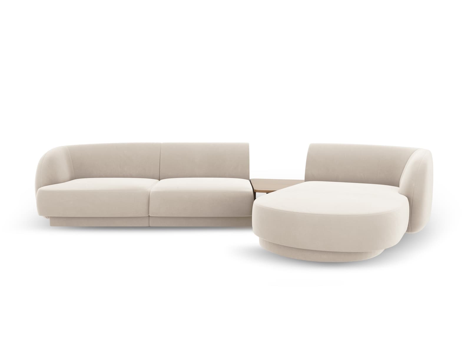 MICADONI  Modulsoffa i sammet höger, "Miley", 3 sitsar, 300x145x70