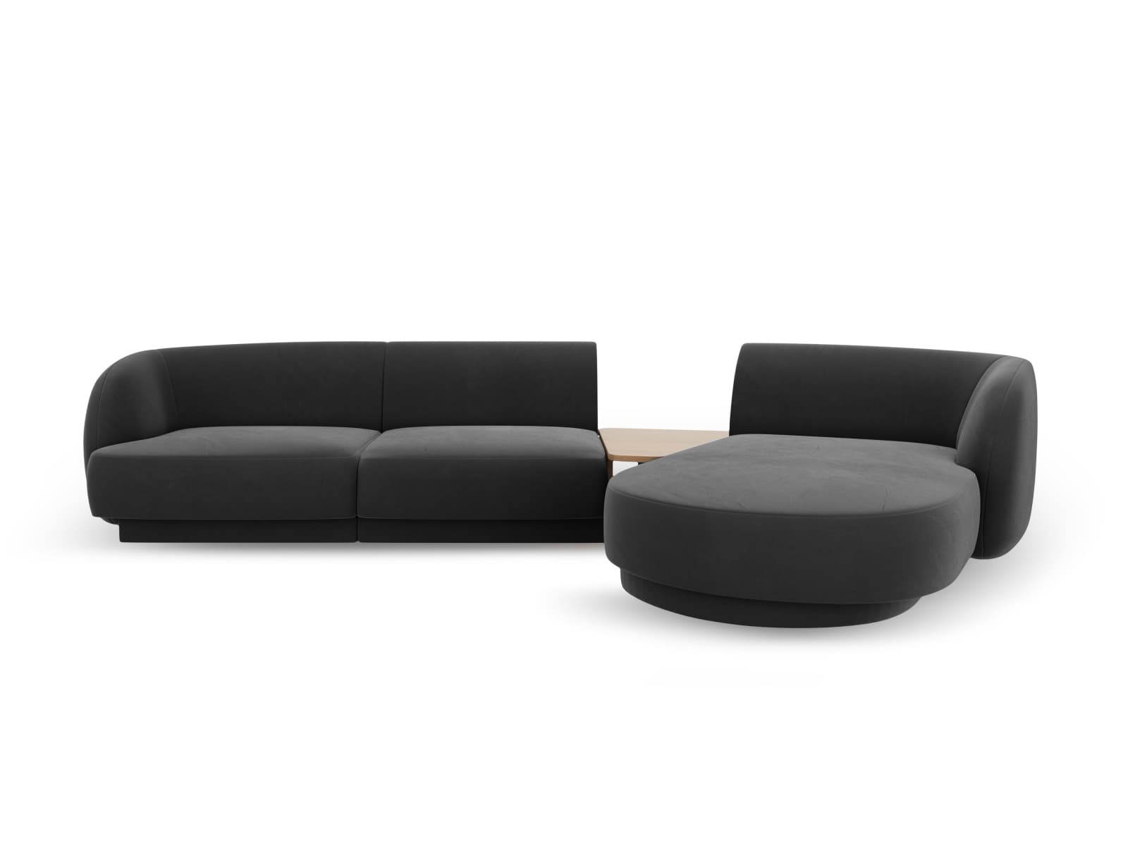 MICADONI  Modulsoffa i sammet höger, "Miley", 3 sitsar, 300x145x70