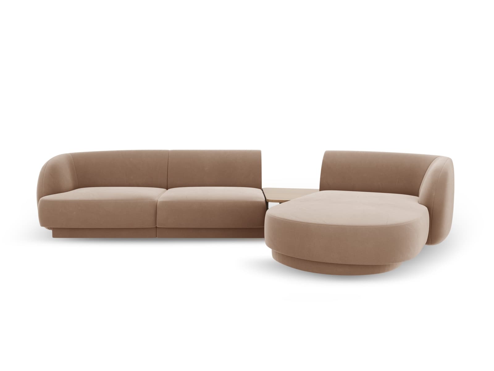 MICADONI  Modulsoffa i sammet höger, "Miley", 3 sitsar, 300x145x70