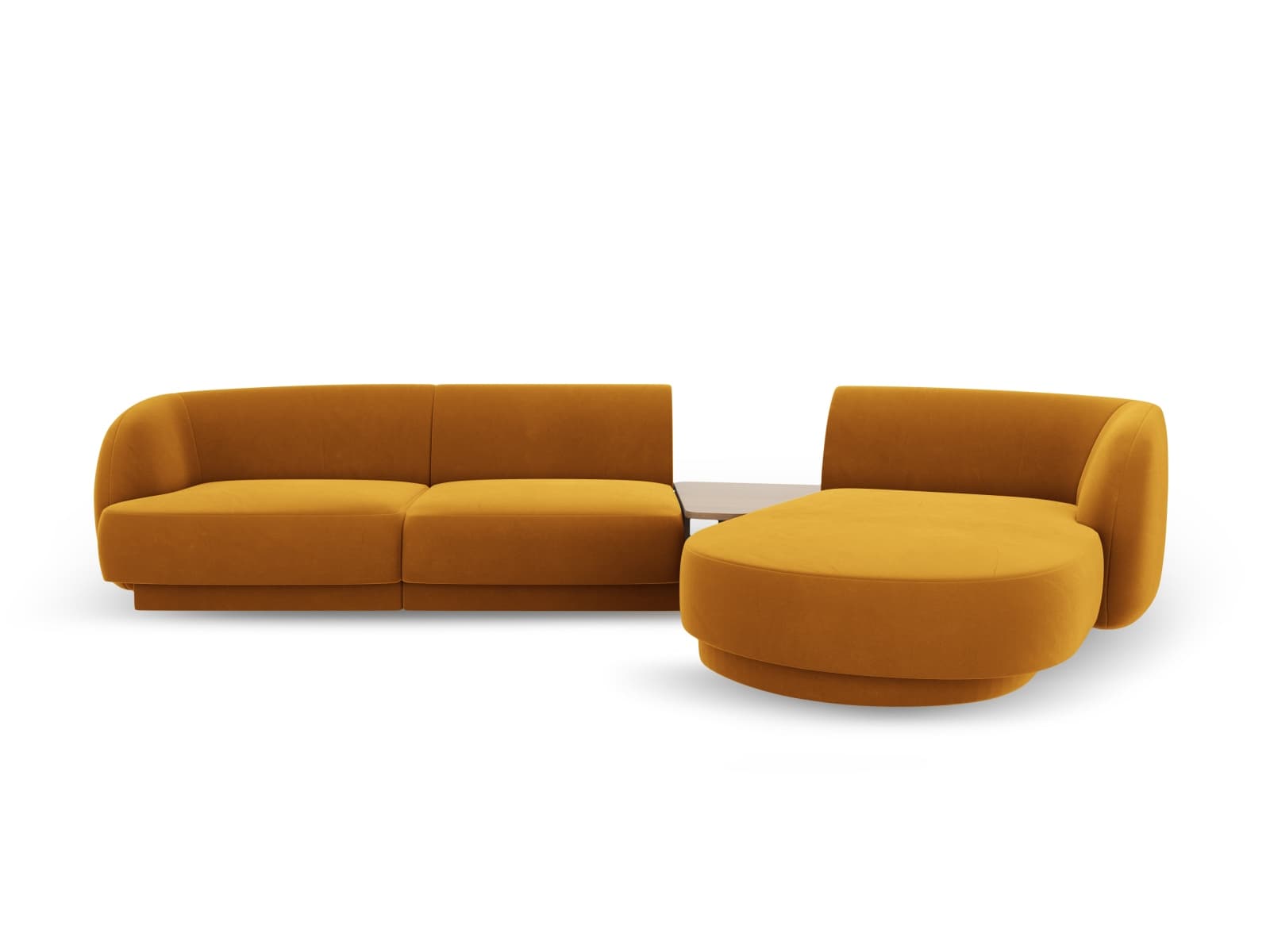 MICADONI  Modulsoffa i sammet höger, "Miley", 3 sitsar, 300x145x70