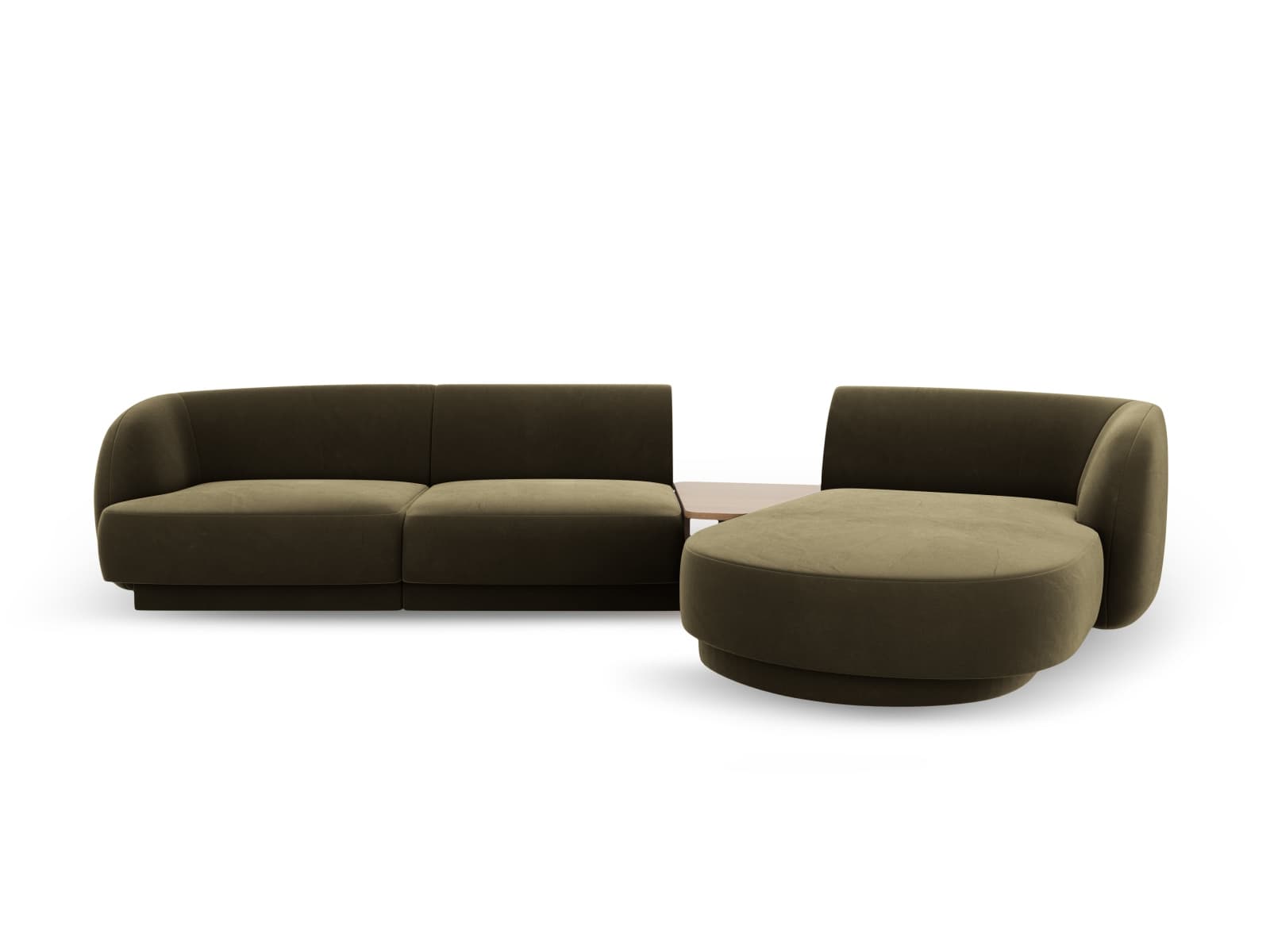 MICADONI  Modulsoffa i sammet höger, "Miley", 3 sitsar, 300x145x70
