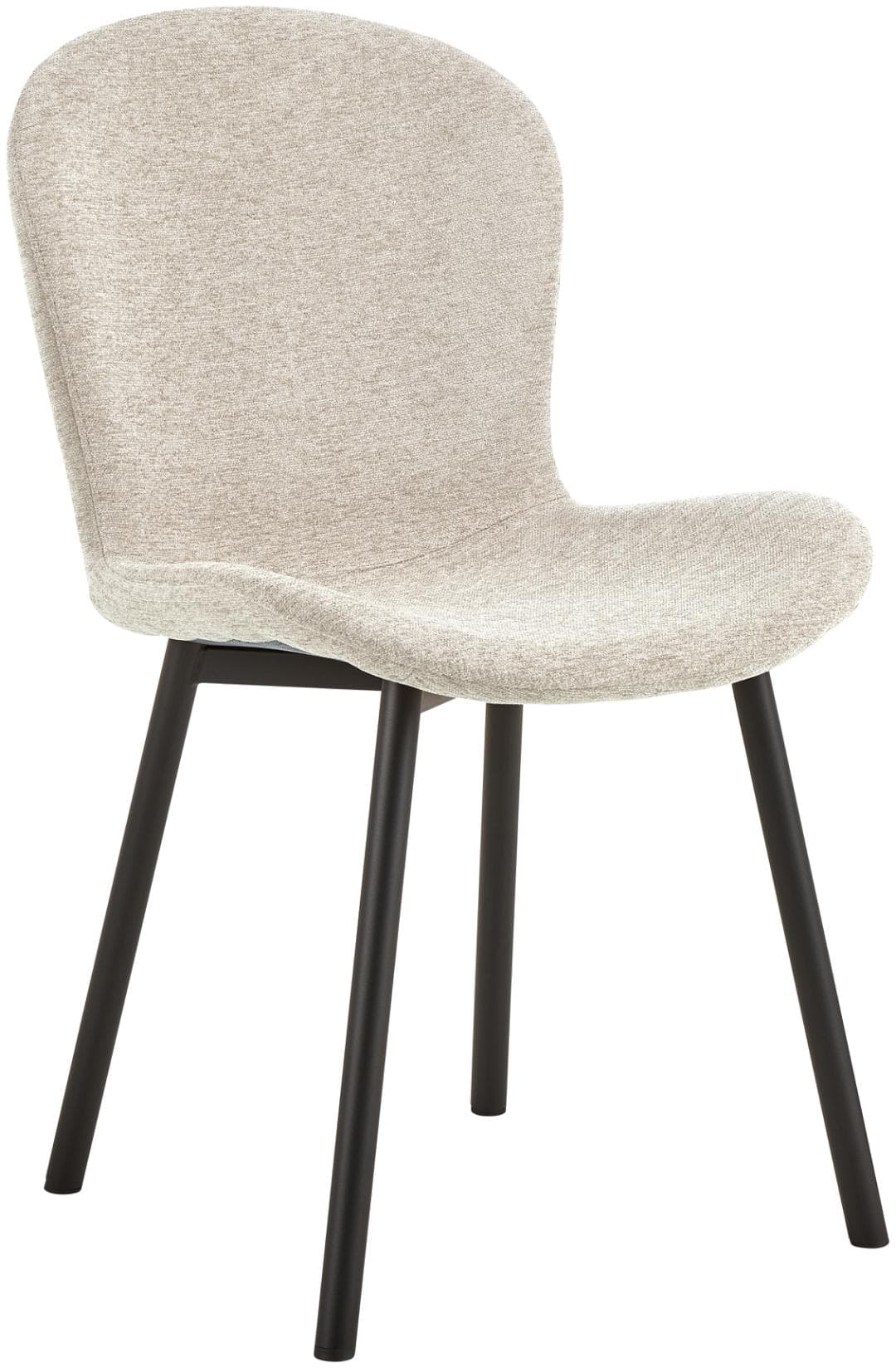 ACT NORDIC Esra matstol, Apia tyg beige 453, Stomme mattsvart grov pulverlackerad stål med dragkedja, förpackning med 2 stycken, förpackning 3 av 3