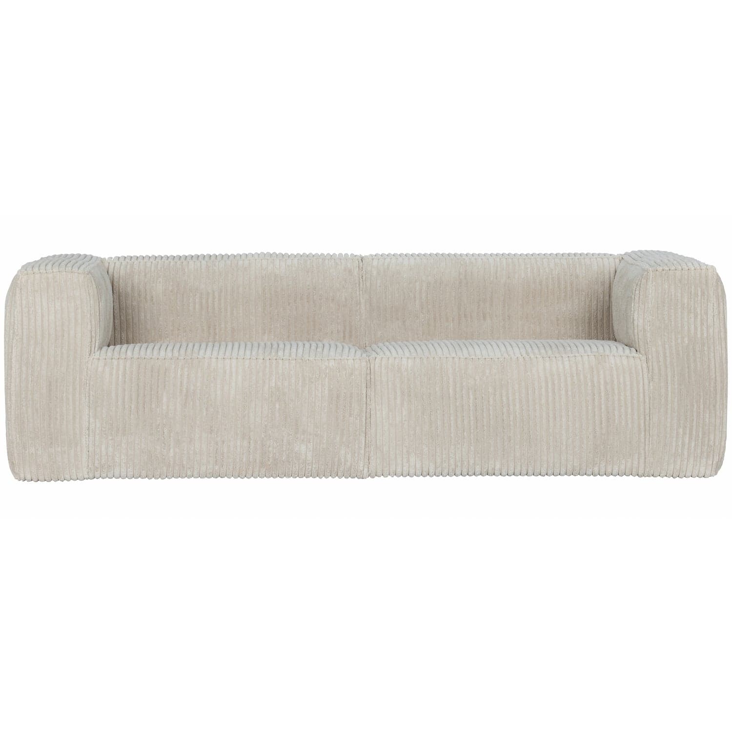 WOOOD BEAN 3,5-SITS SOFFA RIBBELT TYG NATURLIGT