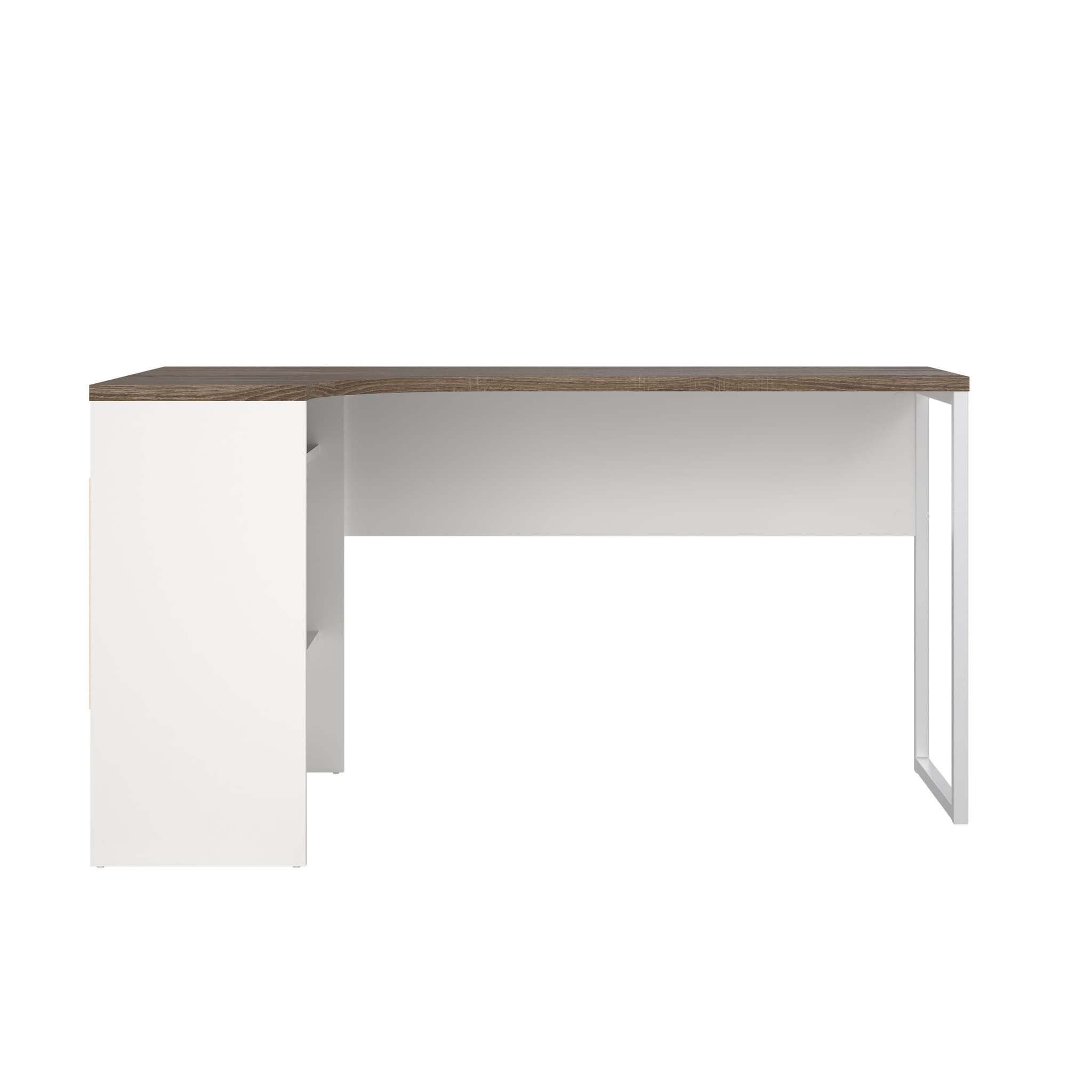 TVILUM Function Plus hörnskrivbord - naturfärgat laminat, med 2 lådor