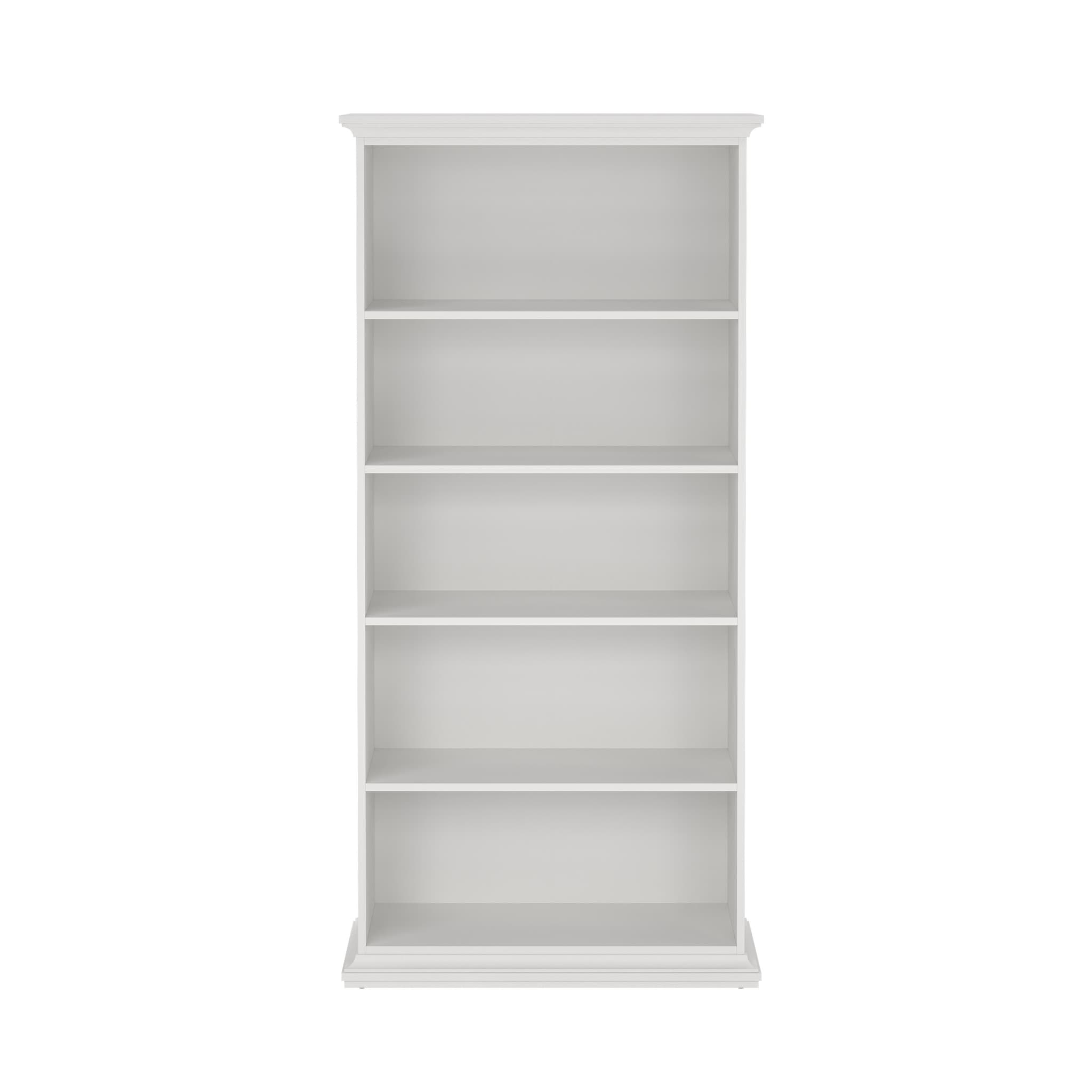 TVILUM Paris bokhylla - vit laminat, med 4 hyllor