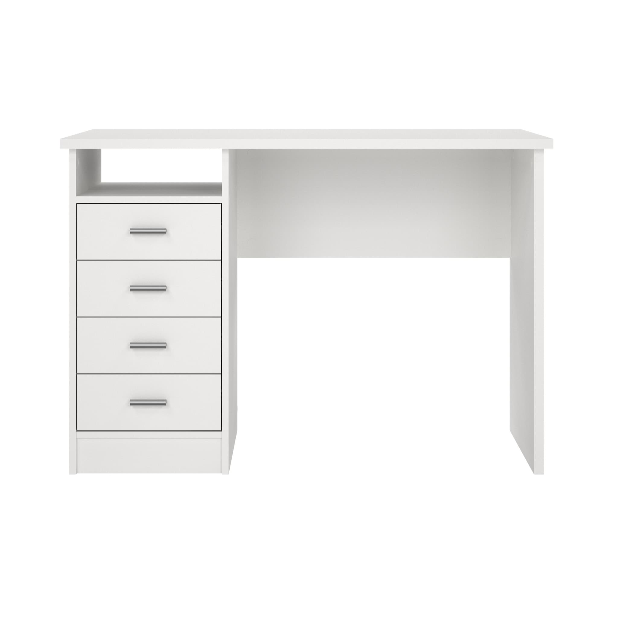 TVILUM Function Plus skrivbord - vit, med 4 lådor