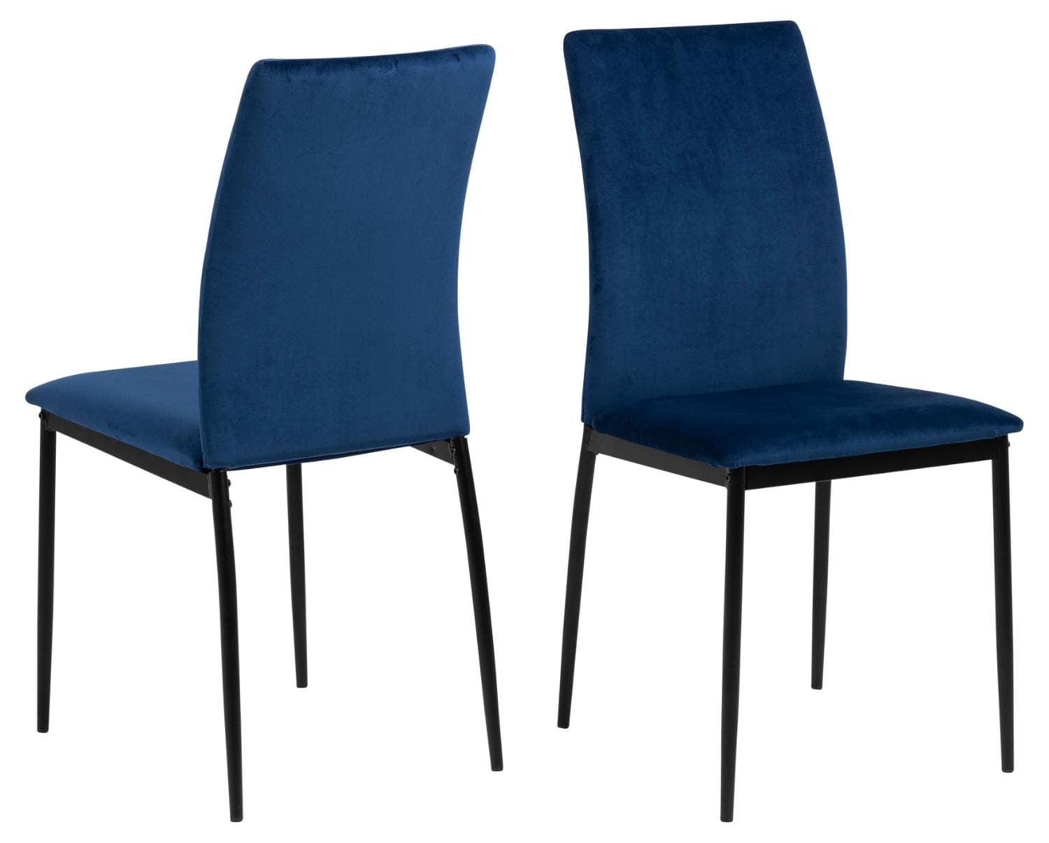 ACT NORDIC Demina matstol - mörkblå polyester och svart metall