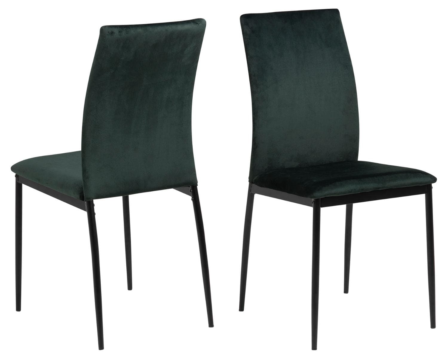 ACT NORDIC Demina matstol - mörkgrön polyester och svart metall