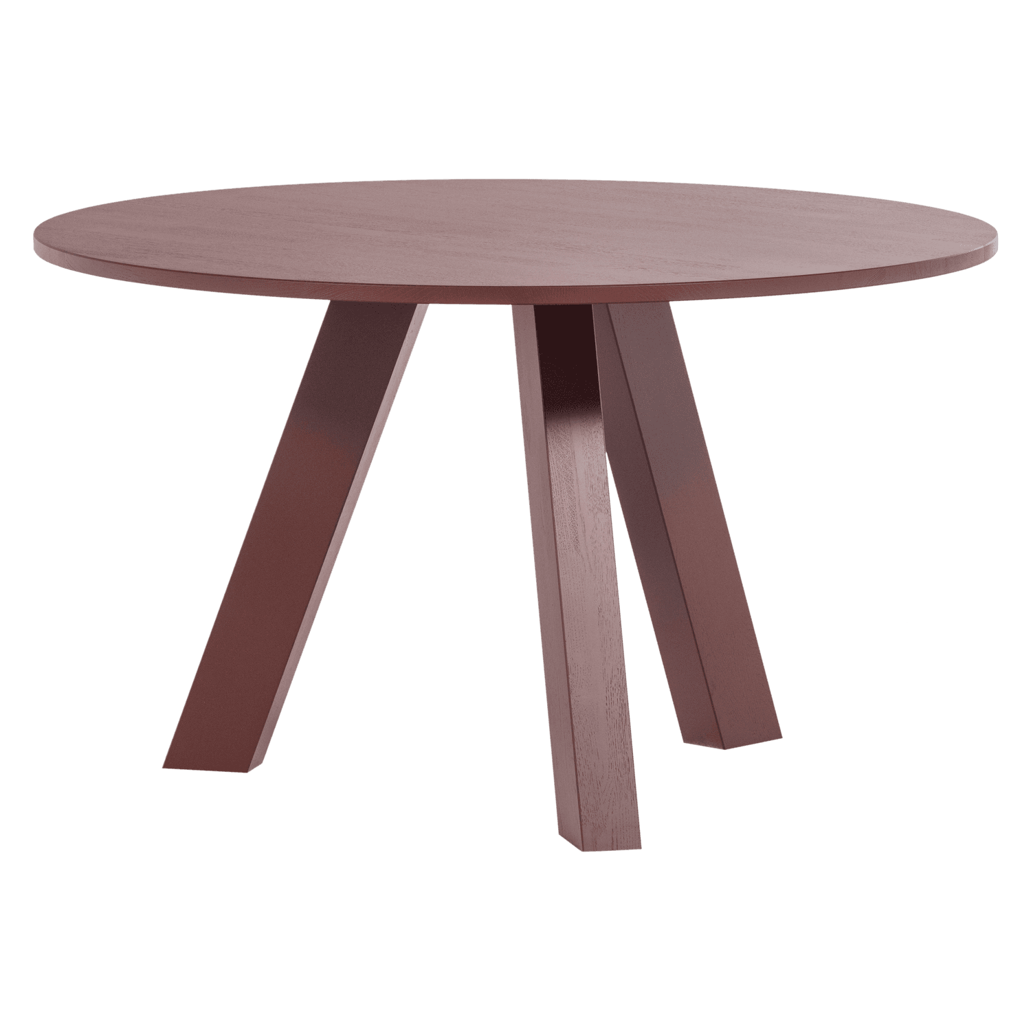 WOOOD Rhonda Matbord Ø129 Cm Ek Bordeauxröd [Fsc]