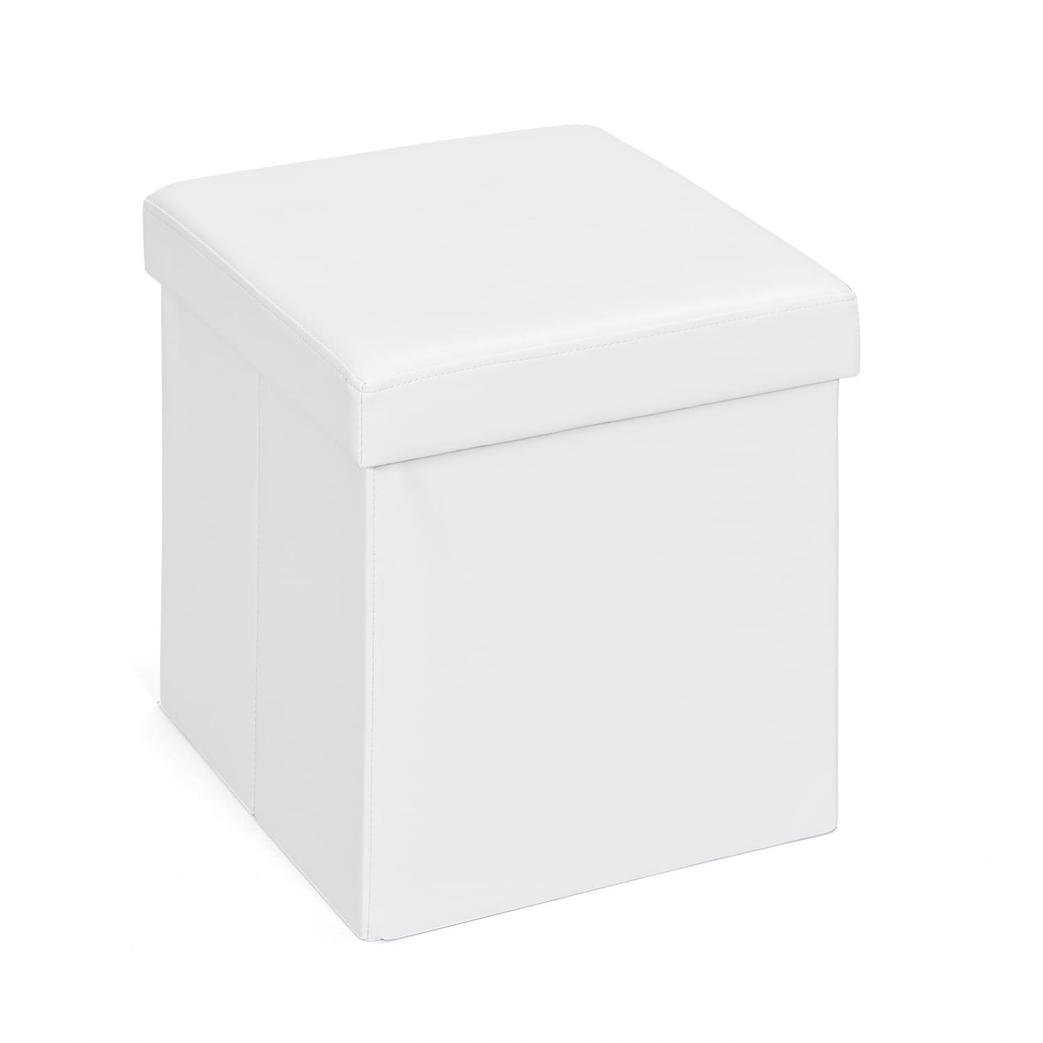 NORDIC LIVING COLLECTION Setti liten vit hopfällbar låda med sittdyna