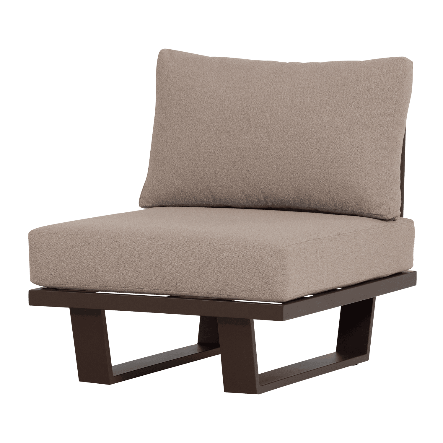 WOOOD Bear trädgårdsstol/1-sits element aluminium brun