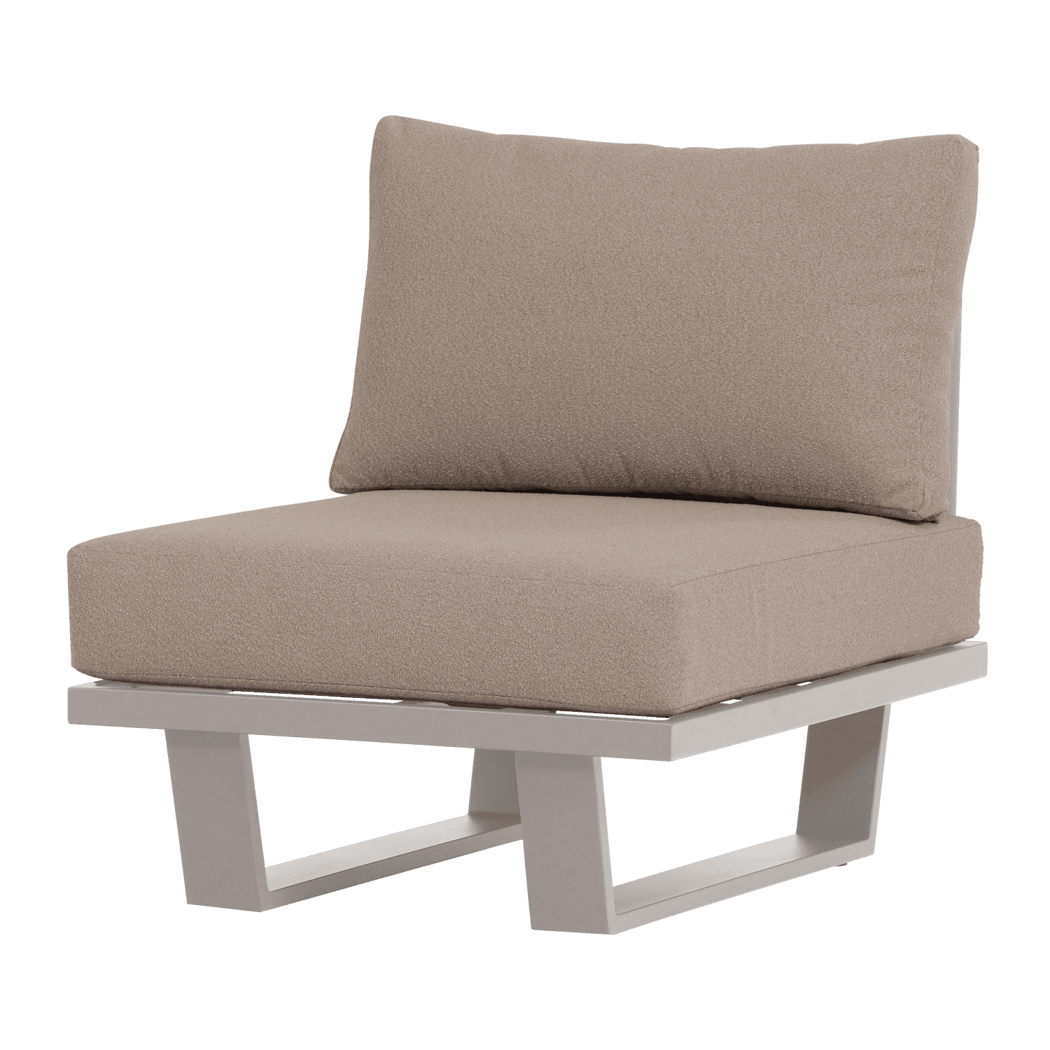 WOOOD Bear trädgårdsstol/1-sits element aluminium sand