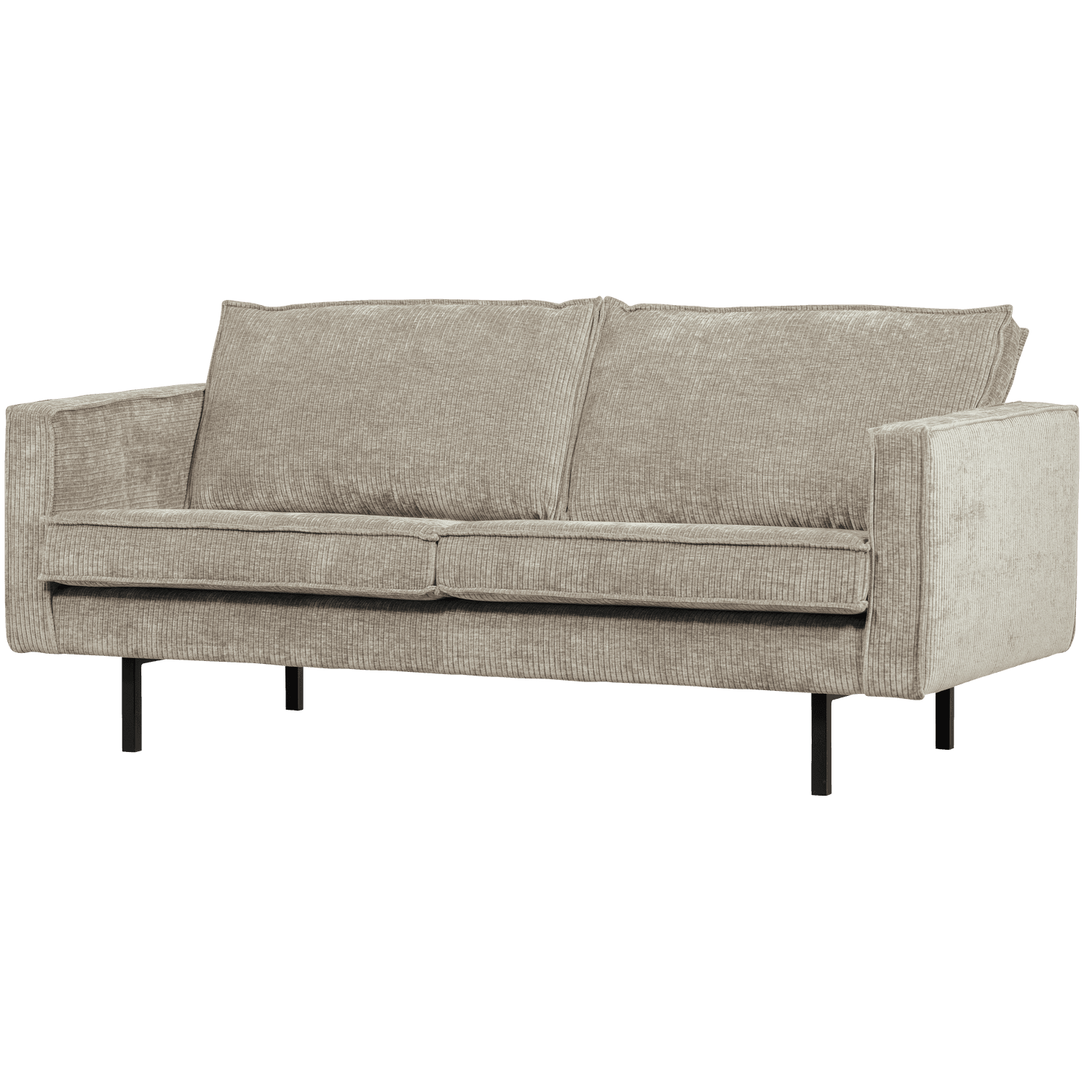 WOOOD Rodeo 2,5-sits soffa ribbat tyg mörk sand