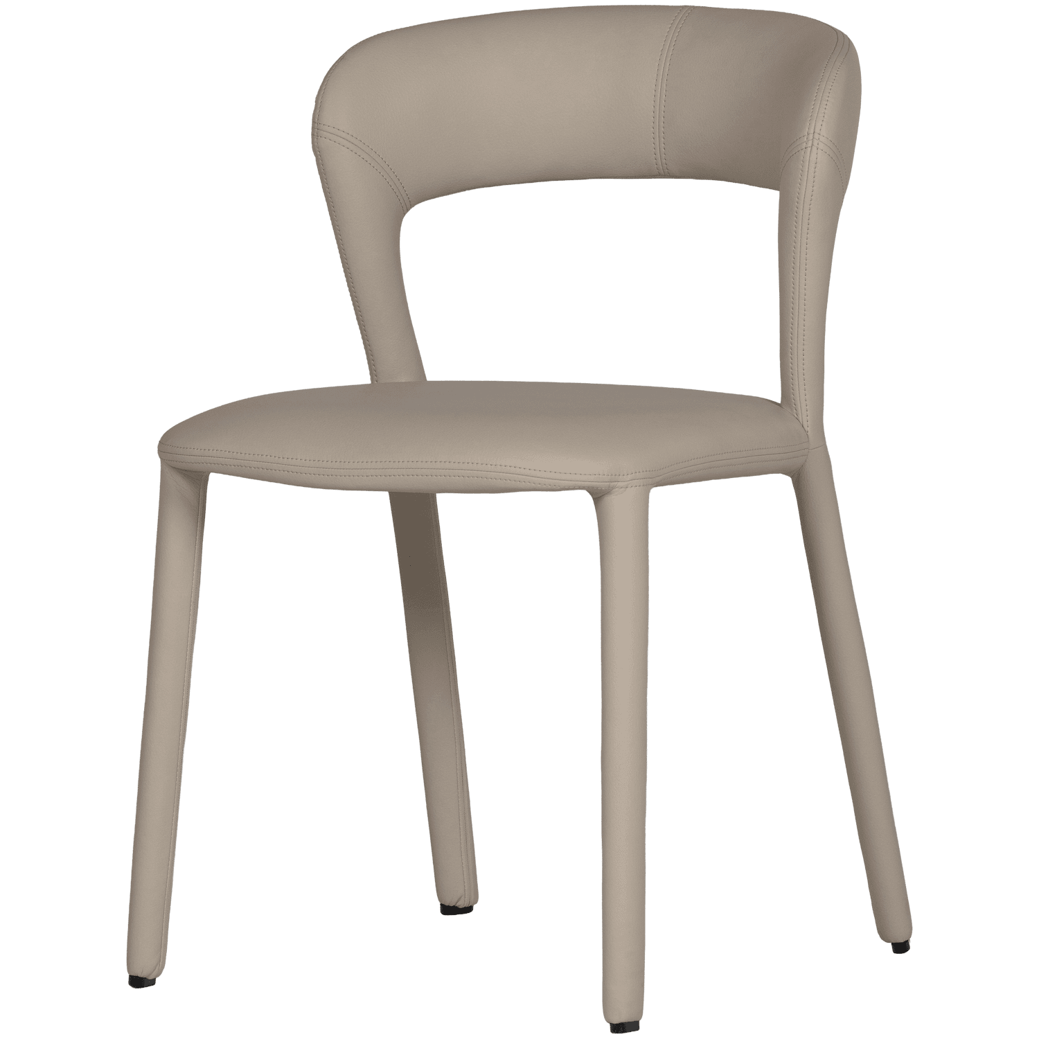 WOOOD Noble matstol läderlook beige