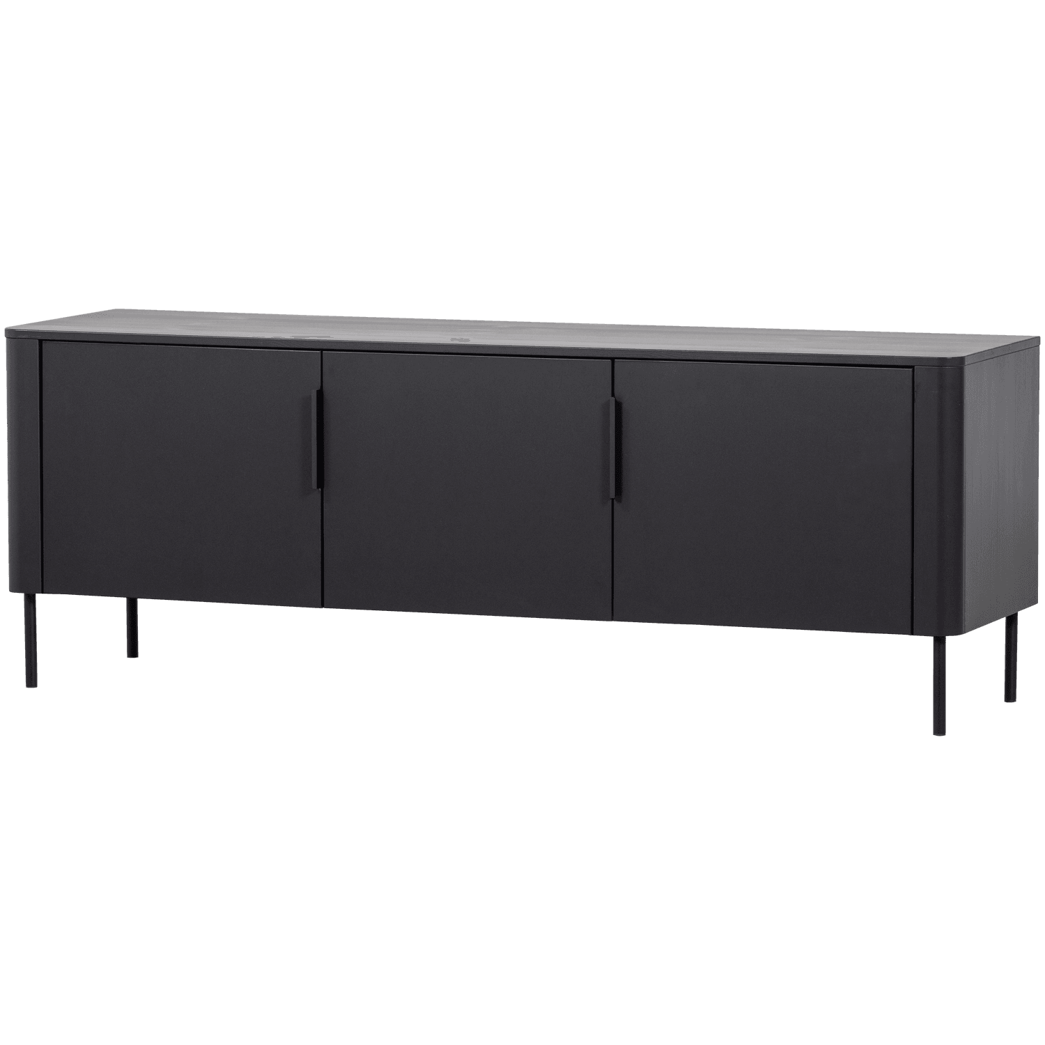WOOOD Gunnar TV-skåp 154 cm furu mattsvart [Fsc]