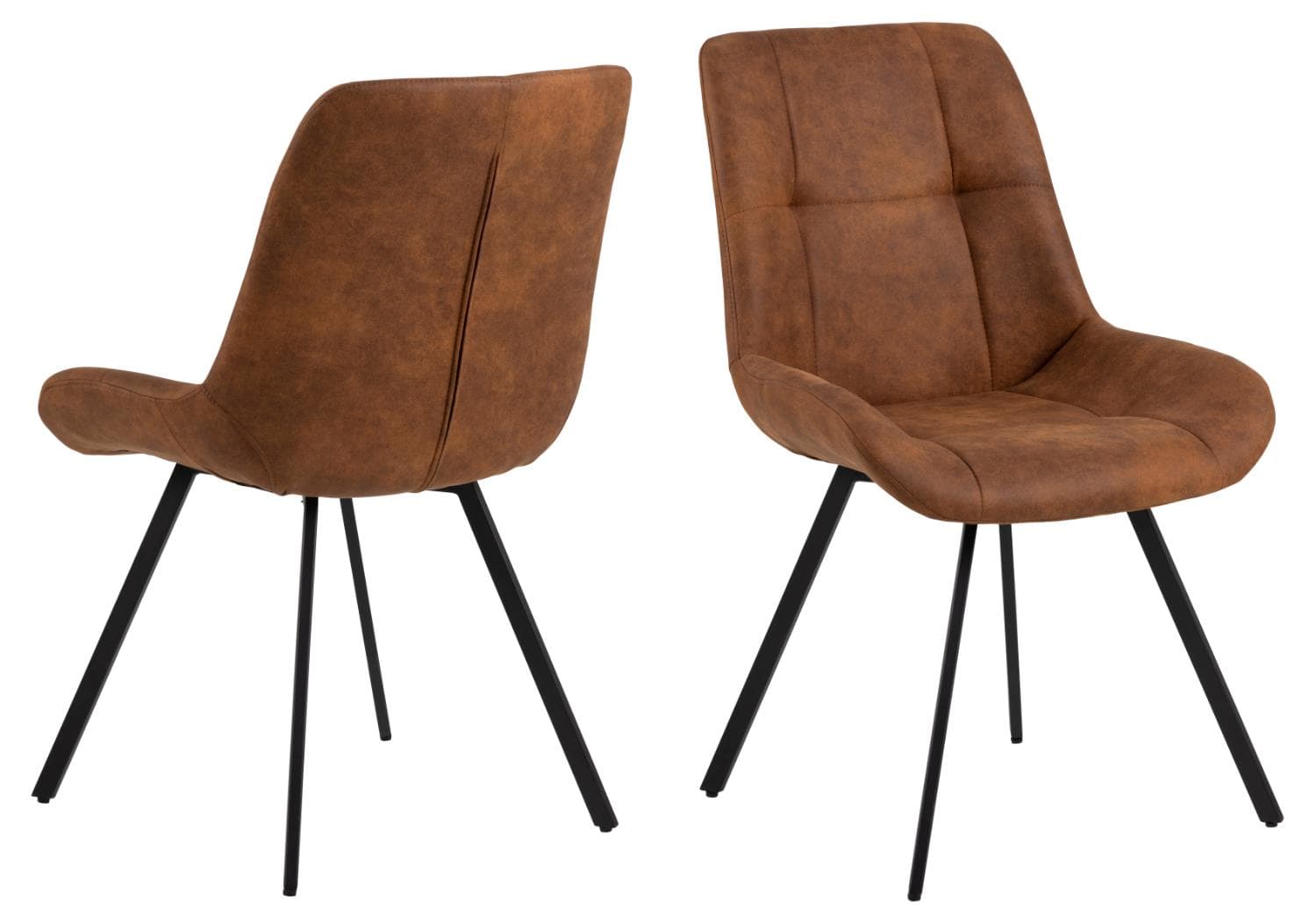 ACT NORDIC Waylor matstol - kamelpolyester och svart metall