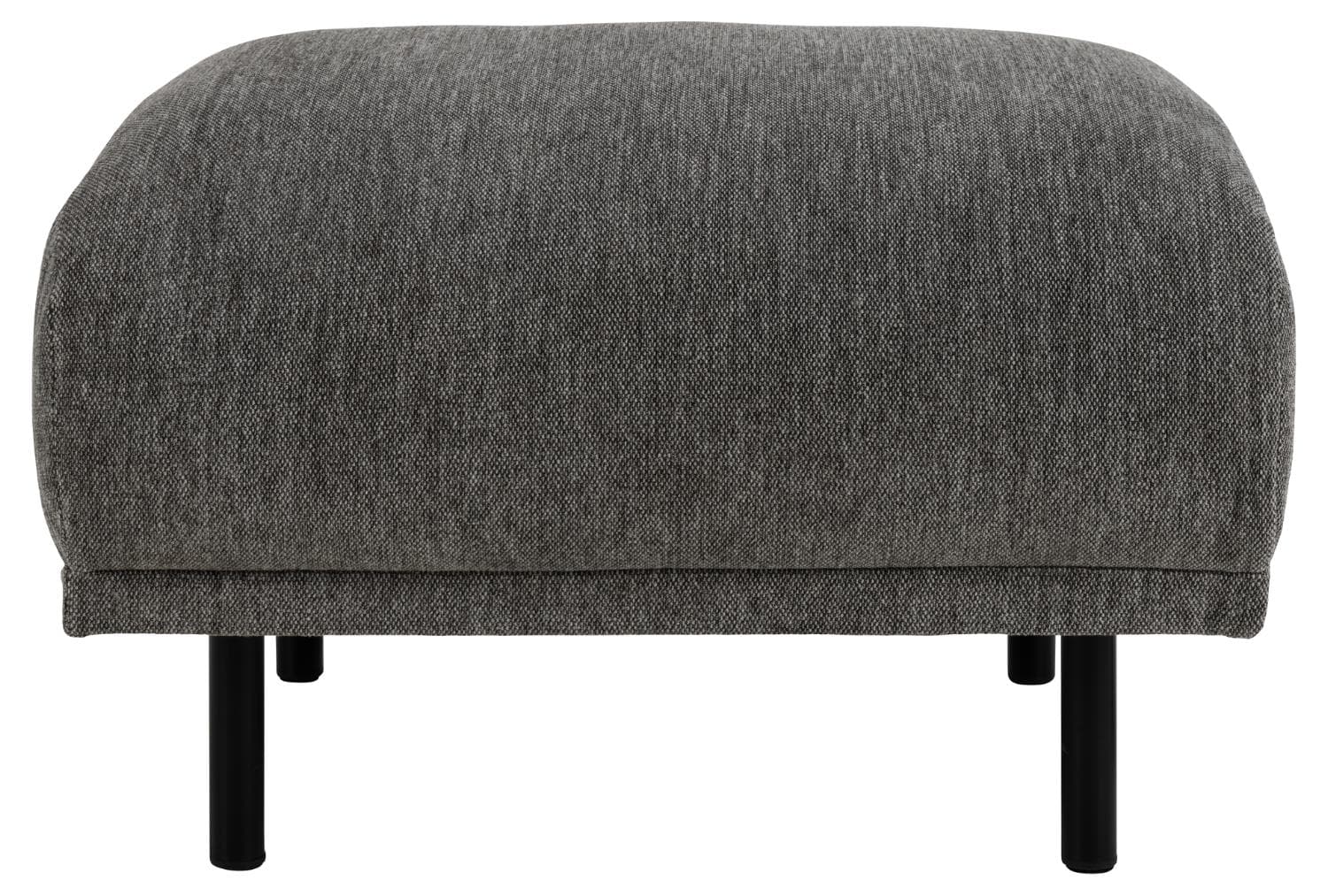 SOFA CONCEPT Elea-puff - antracitgrått tyg och svart metall (70x62)