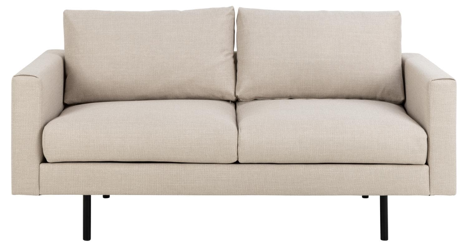 SOFFKONCEPT Toril 2,5 sits soffa - beige tyg och svart metall
