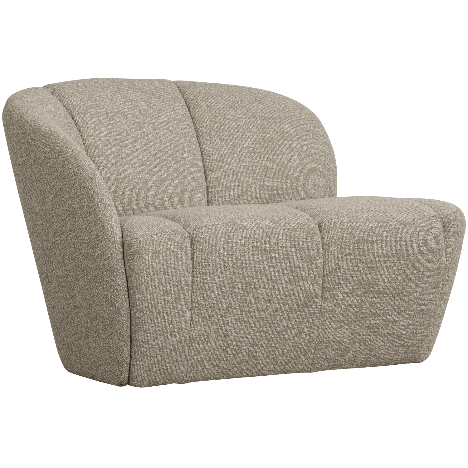 WOOOD Mojo 2-sits bänkelement, vänster - beige melange bouclé