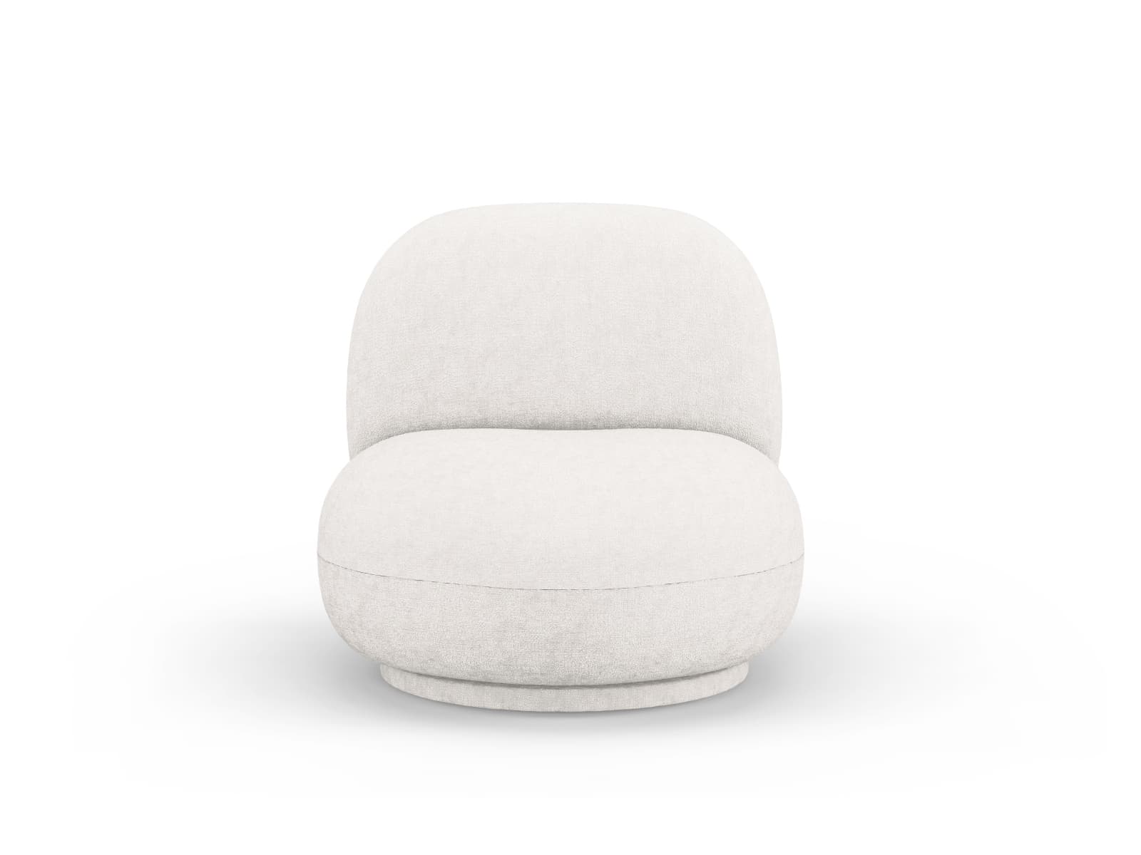MICADONI Chuck snurrstol, 1 sits - beige chenille och svart plast