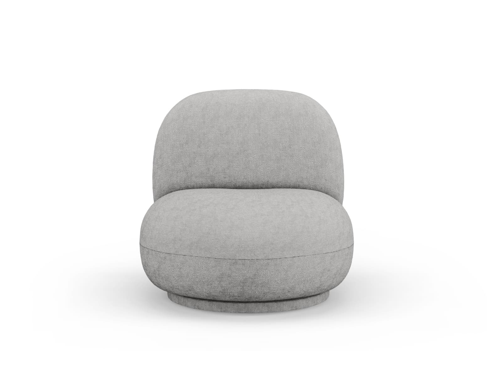MICADONI Chuck snurrstol, 1 sits - silver chenille och svart plast