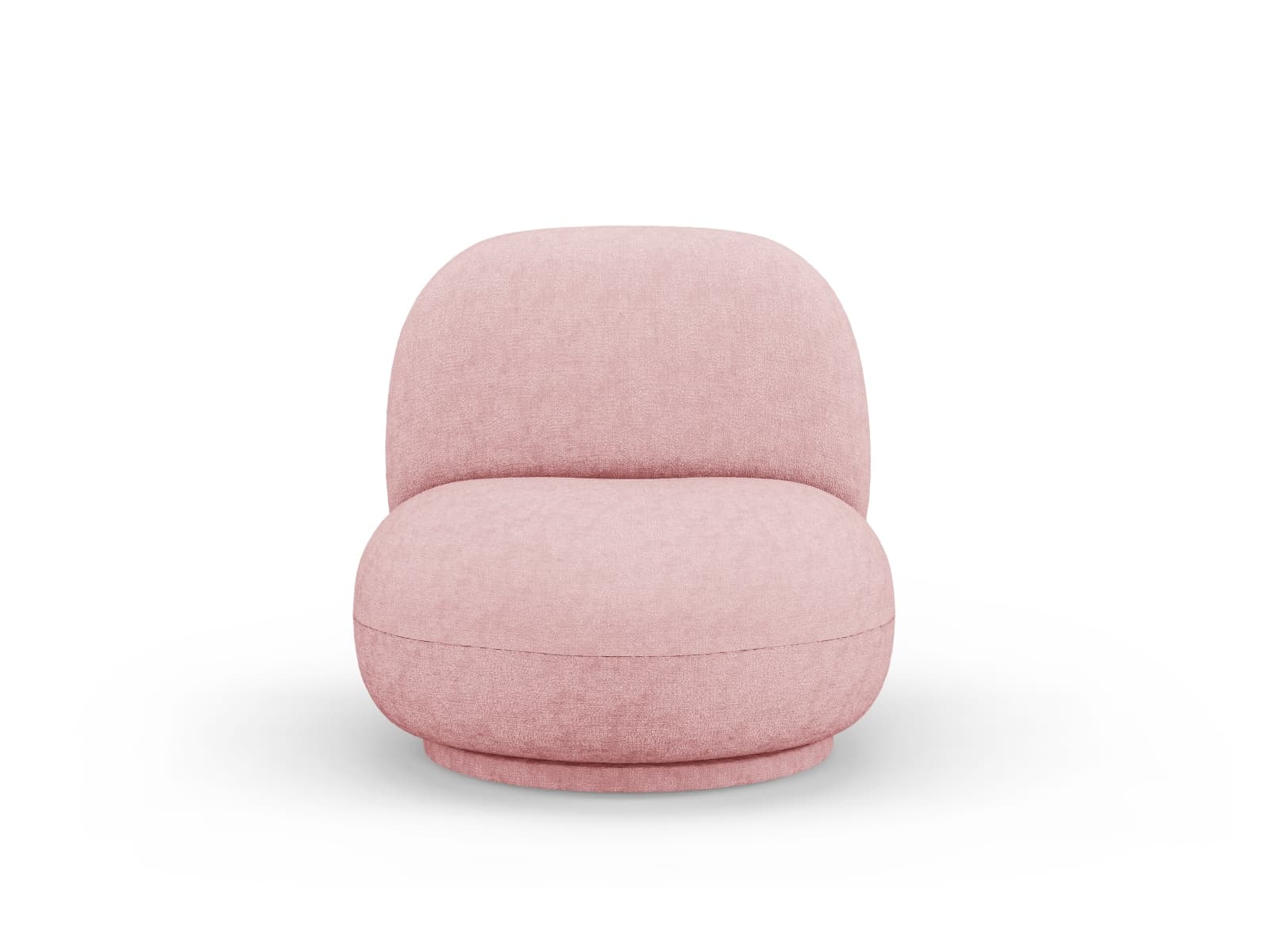MICADONI Chuck snurrstol, 1 sits - rosa chenille och svart plast