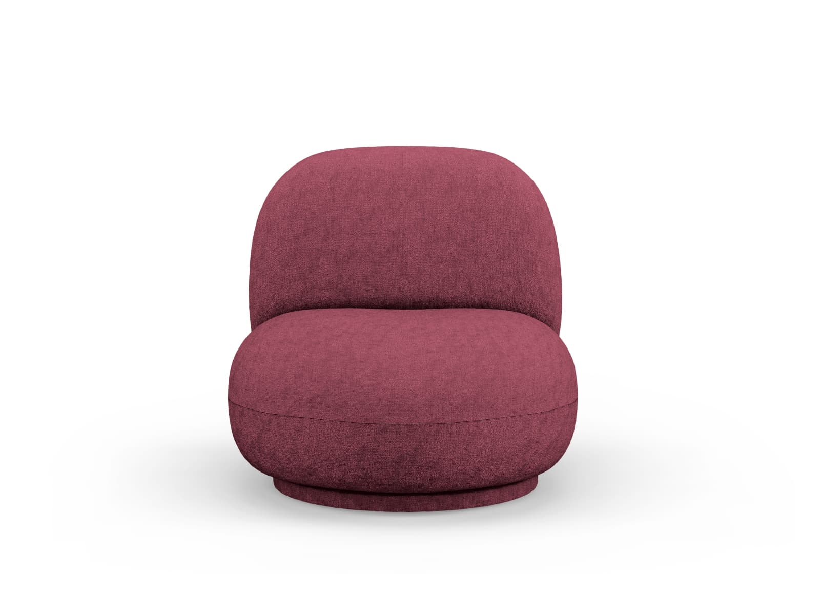 MICADONI Chuck snurrstol, 1 sits - röd chenille och svart plast