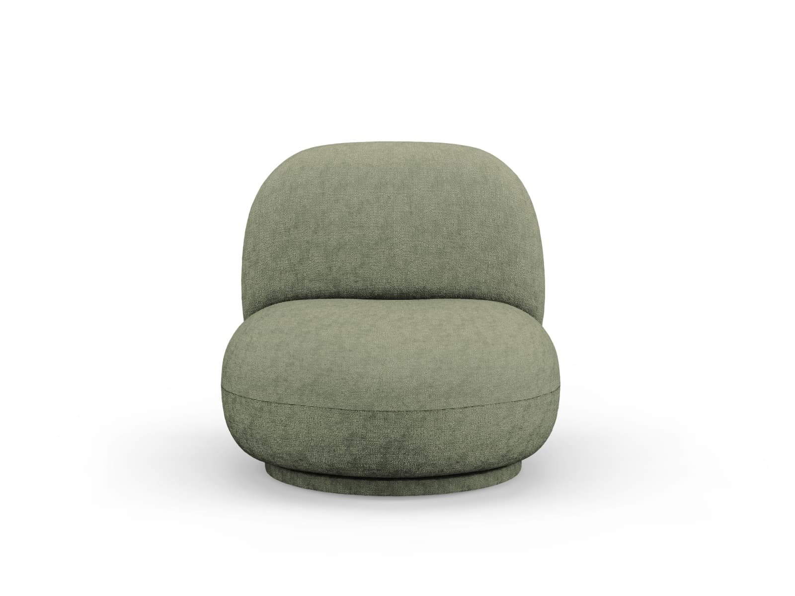 MICADONI Chuck snurrstol, 1 sits - grön chenille och svart plast