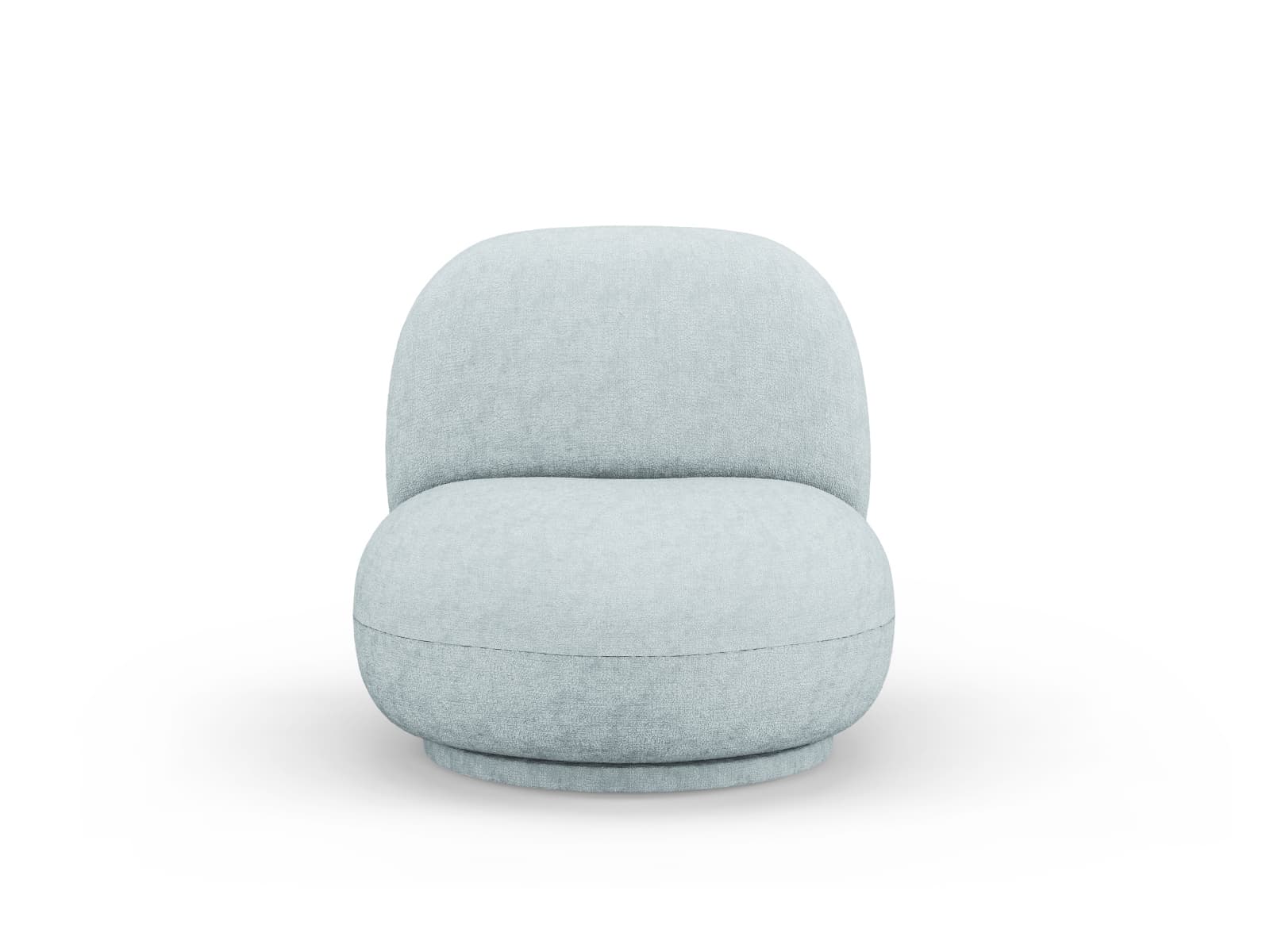 MICADONI Chuck snurrstol, 1 sits - blå chenille och svart plast