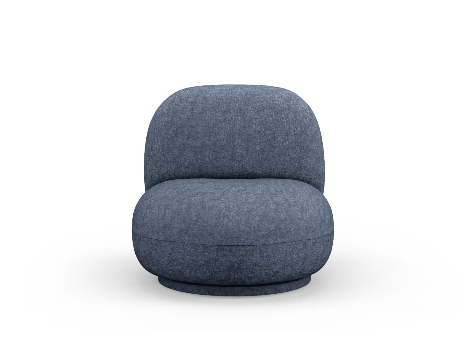 MICADONI Chuck snurrstol, 1 sits - blå chenille och svart plast
