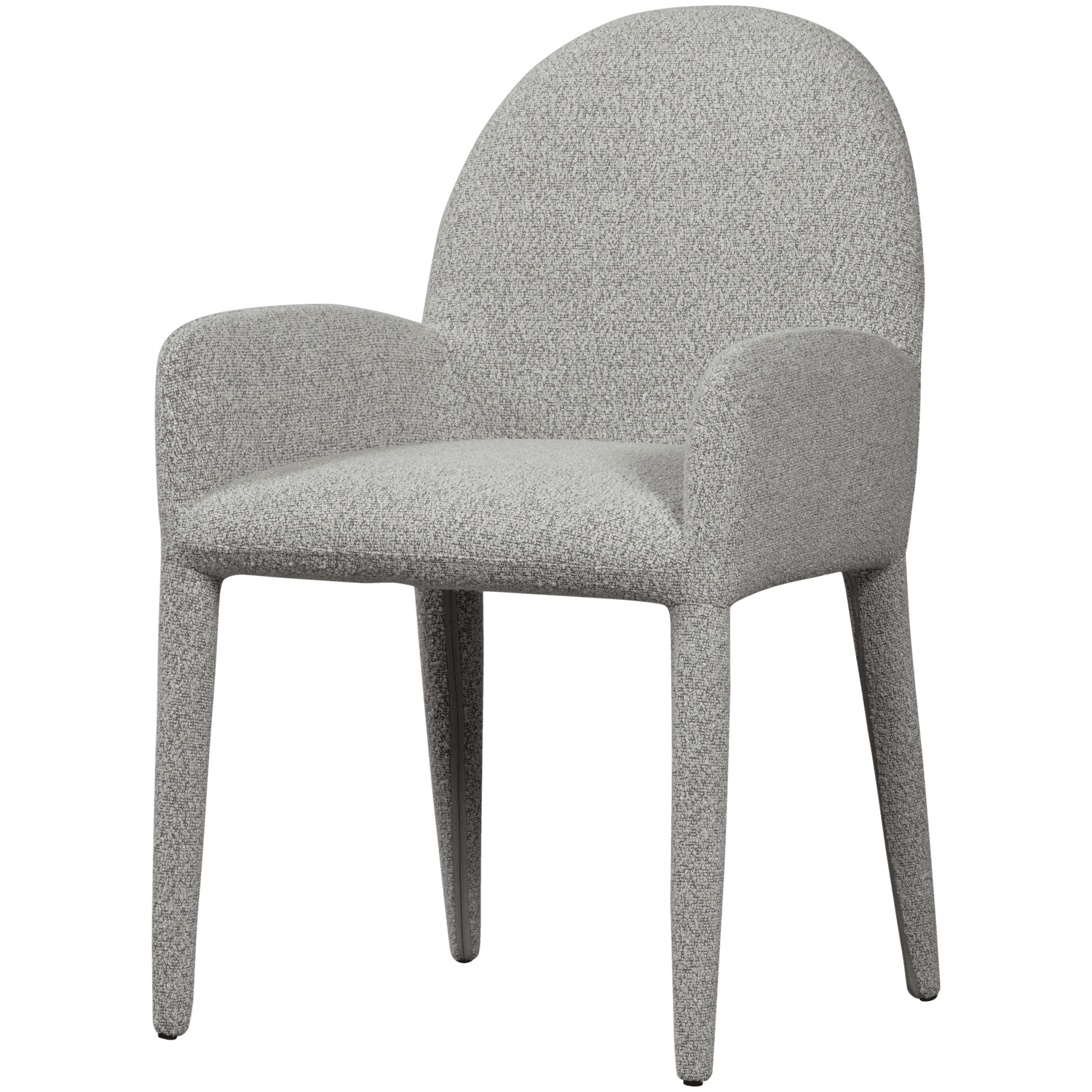 WOOOD Elegance matstol, med armstöd - grå polyester