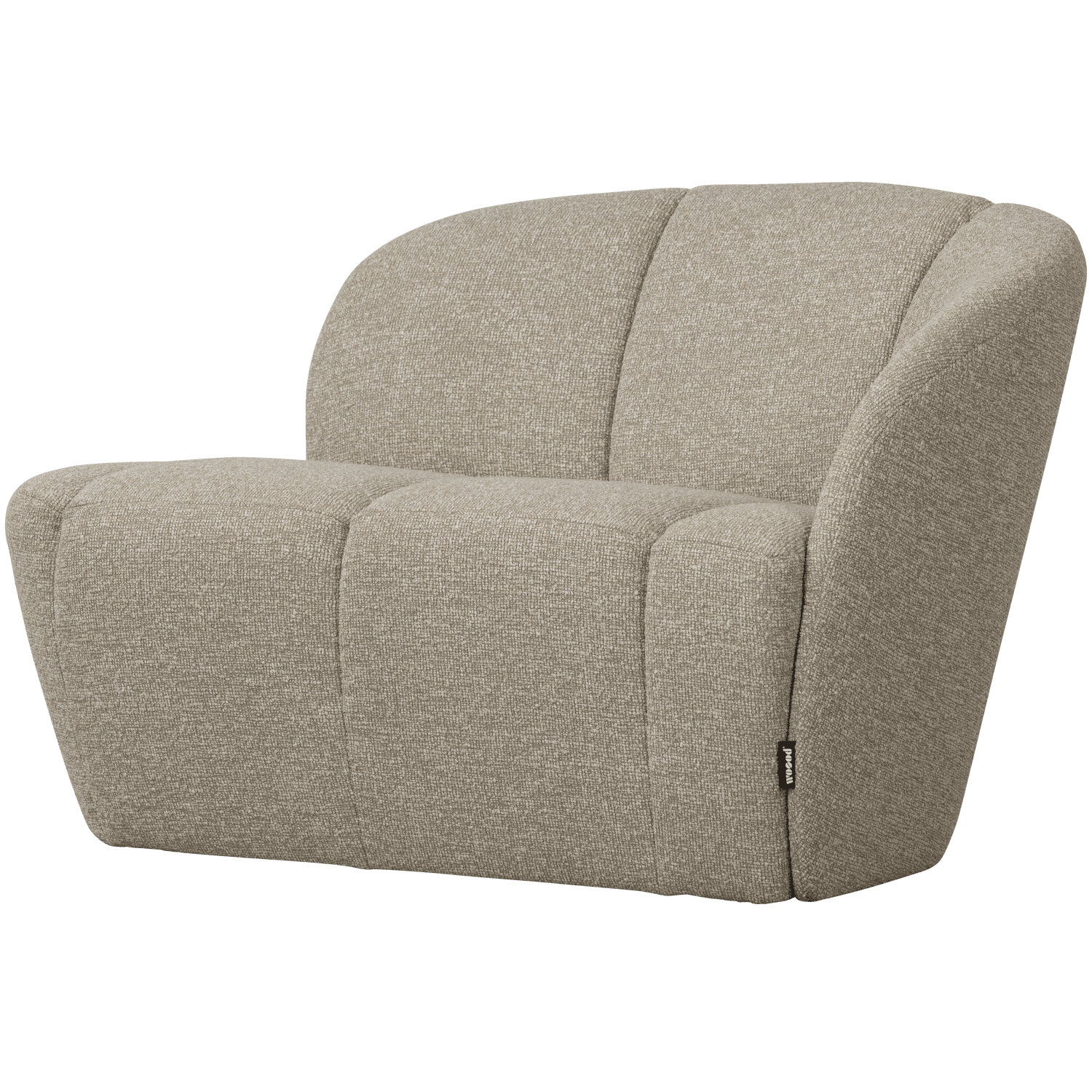 WOOOD Mojo 2-sits bänkelement, höger - beige melange bouclé