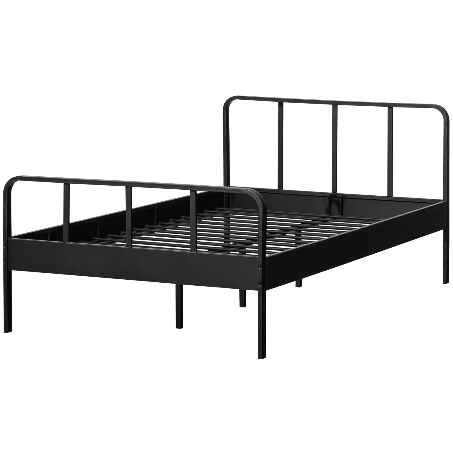 WOOOD MEES queen size-säng metall svart 120x200 cm