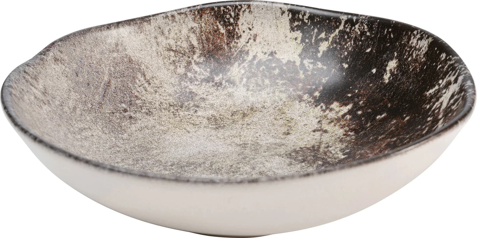 KARE DESIGN Savanne djup tallrik, organisk - brun/grå matt keramik (Ø20)