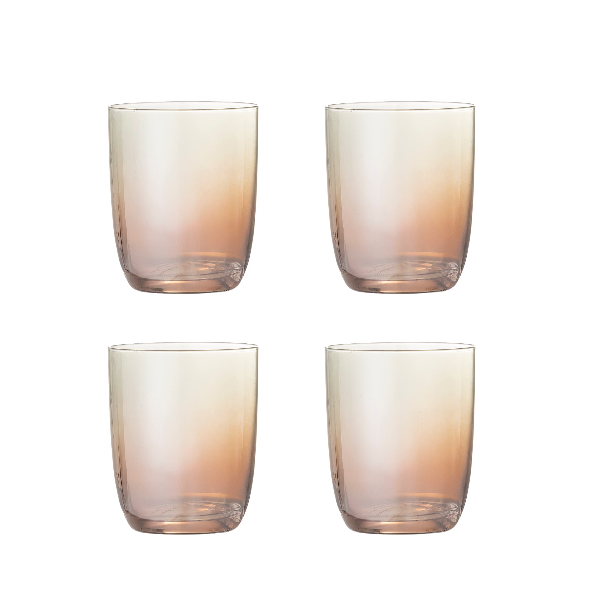 BLOOMINGVILLE Aston dricksglas, brons, glas (D8xH10 cm, set om 4)
