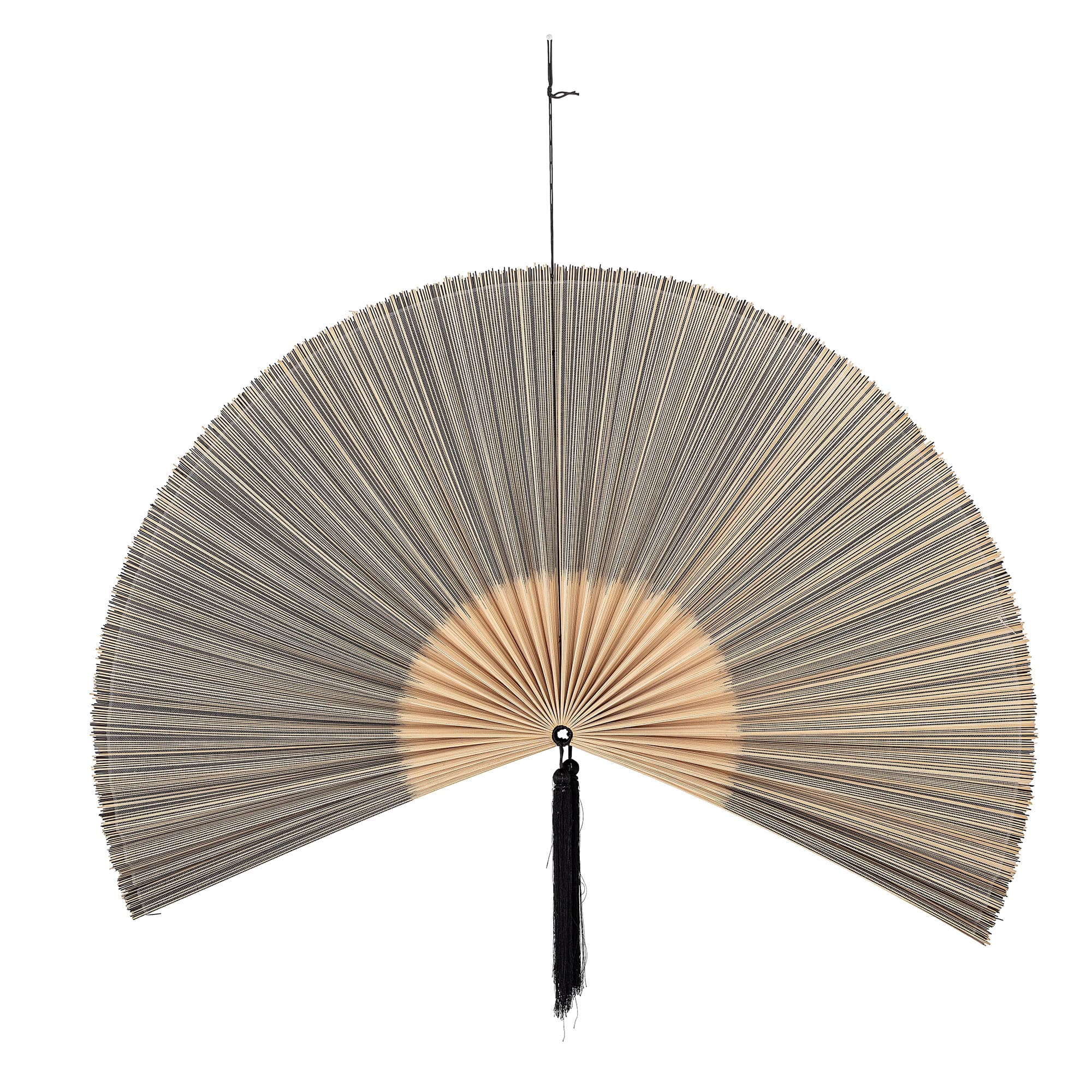 BLOOMINGVILLE Jaime Väggdekoration, Svart, Bambu, L145xH72 cm