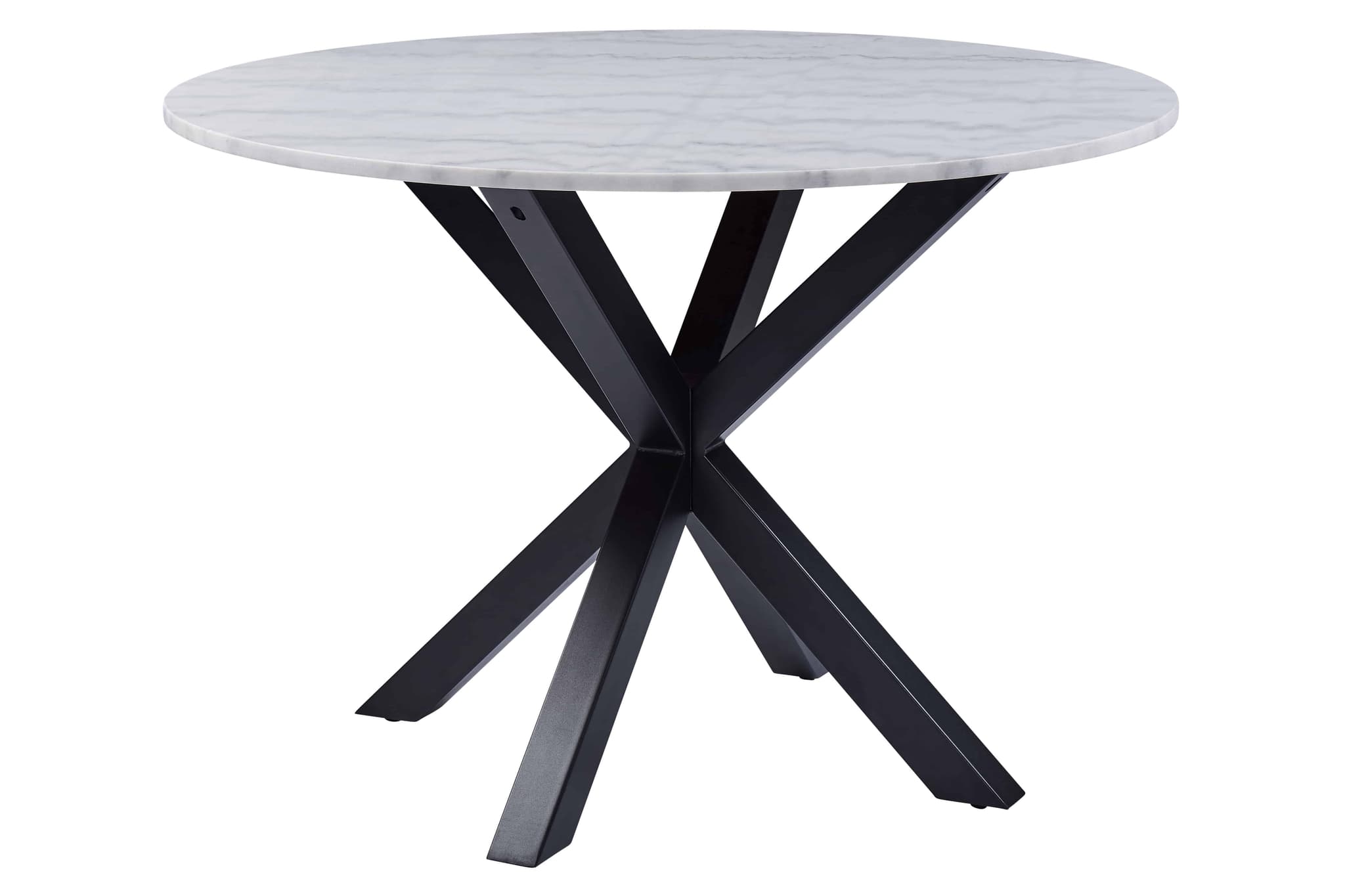ACT NORDIC Heaven Matbord - Vit / Svart Marmor / Metall, Runt (Ø 110 cm)