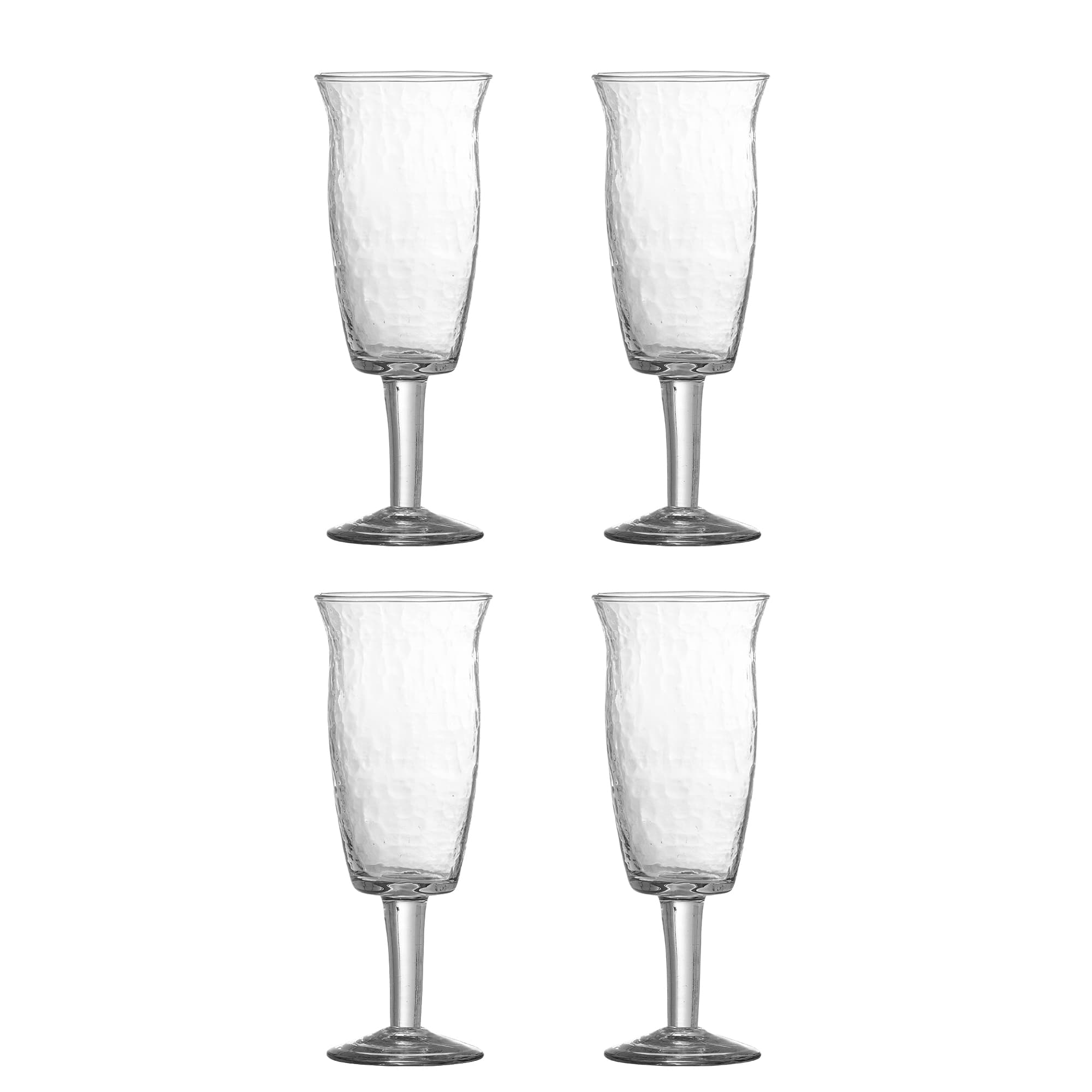 BLOOMINGVILLE Asha vinglas, klart, återvunnet glas (D7,5xH20 cm, set om 4)