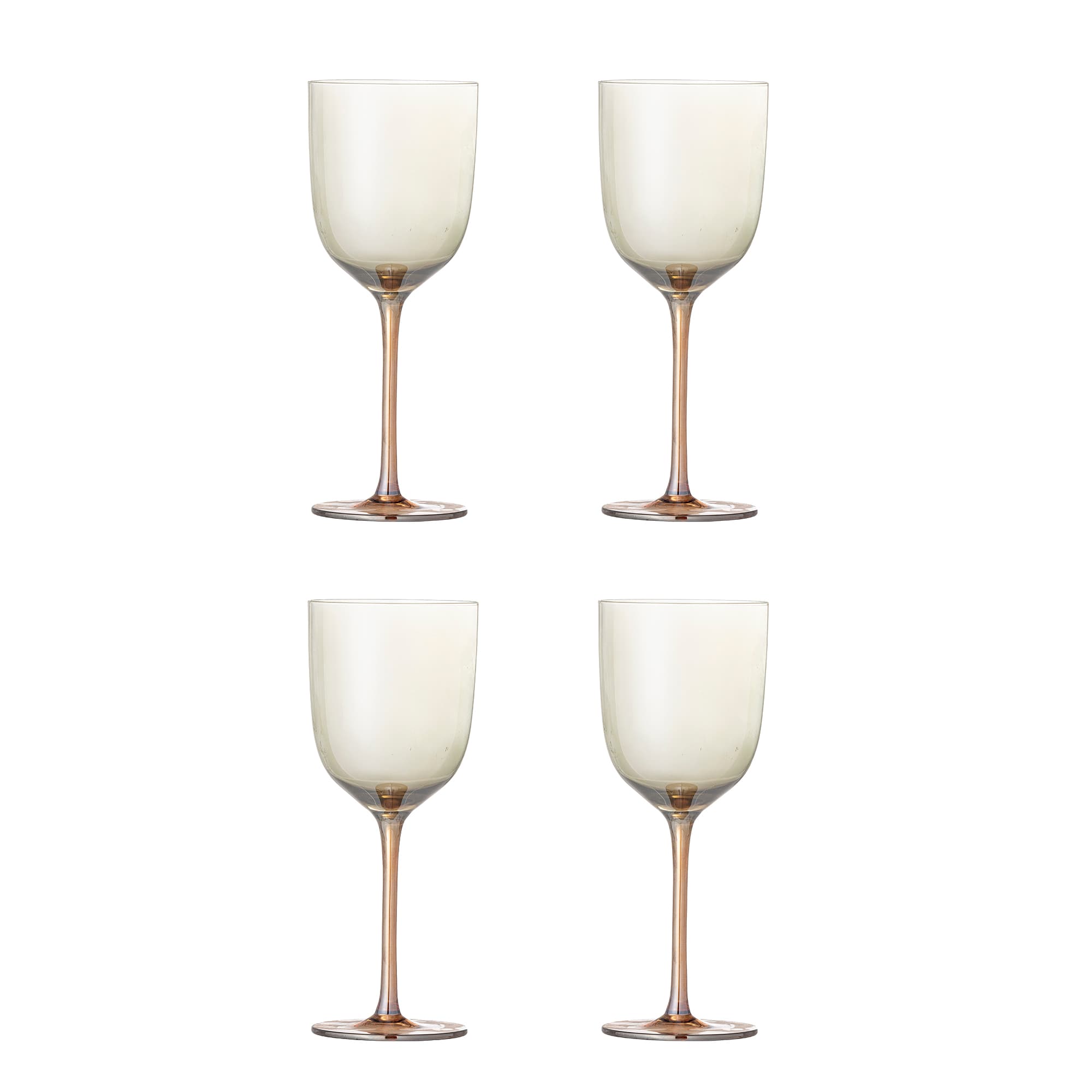 BLOOMINGVILLE Aston Vinglas, Brons, Glas (D8xH21,5 cm, Set om 4)